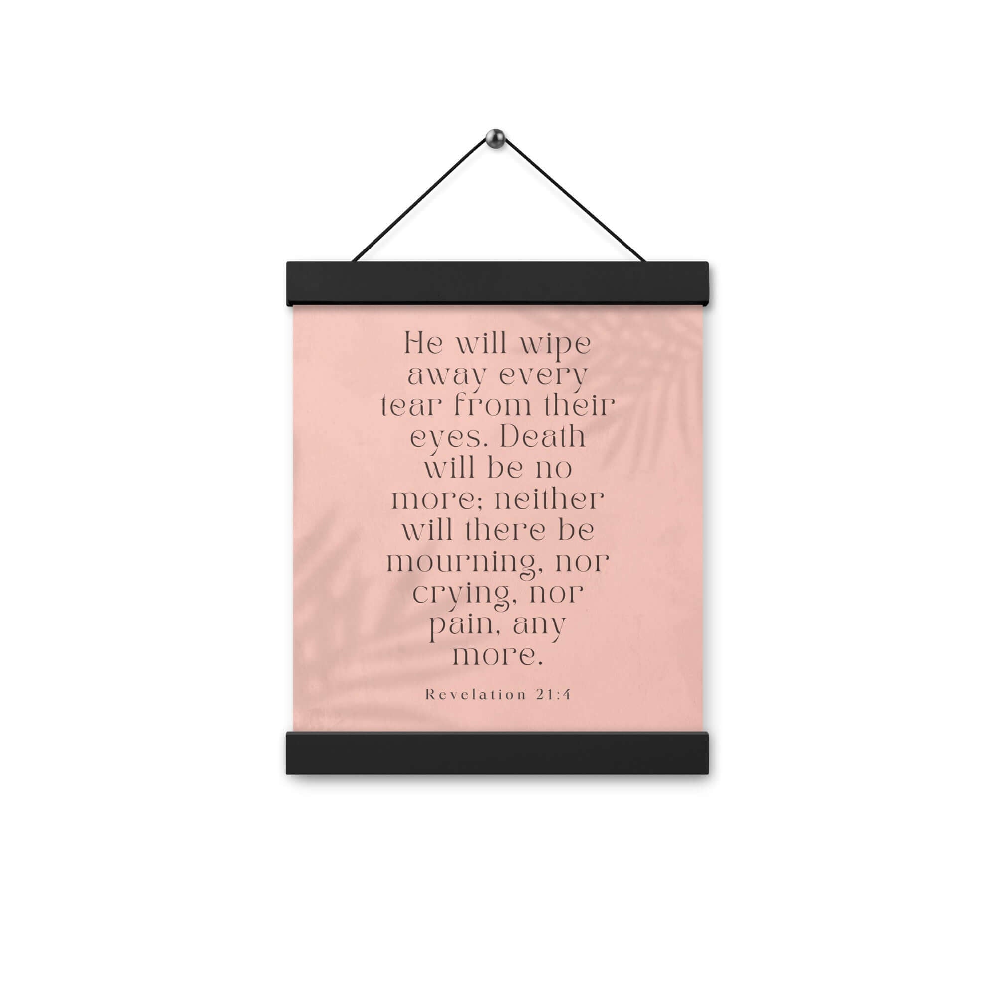 Revelation 21:4 Bible Verse, their eyes Enhanced Matte Paper Poster With Hanger Wall Art