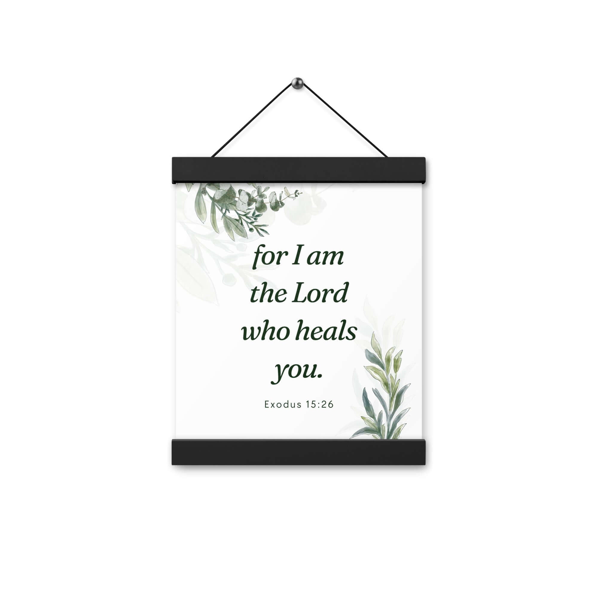 Exodus 15:26 Bible Verse, Gods voice Enhanced Matte Paper Poster With Hanger Wall Art