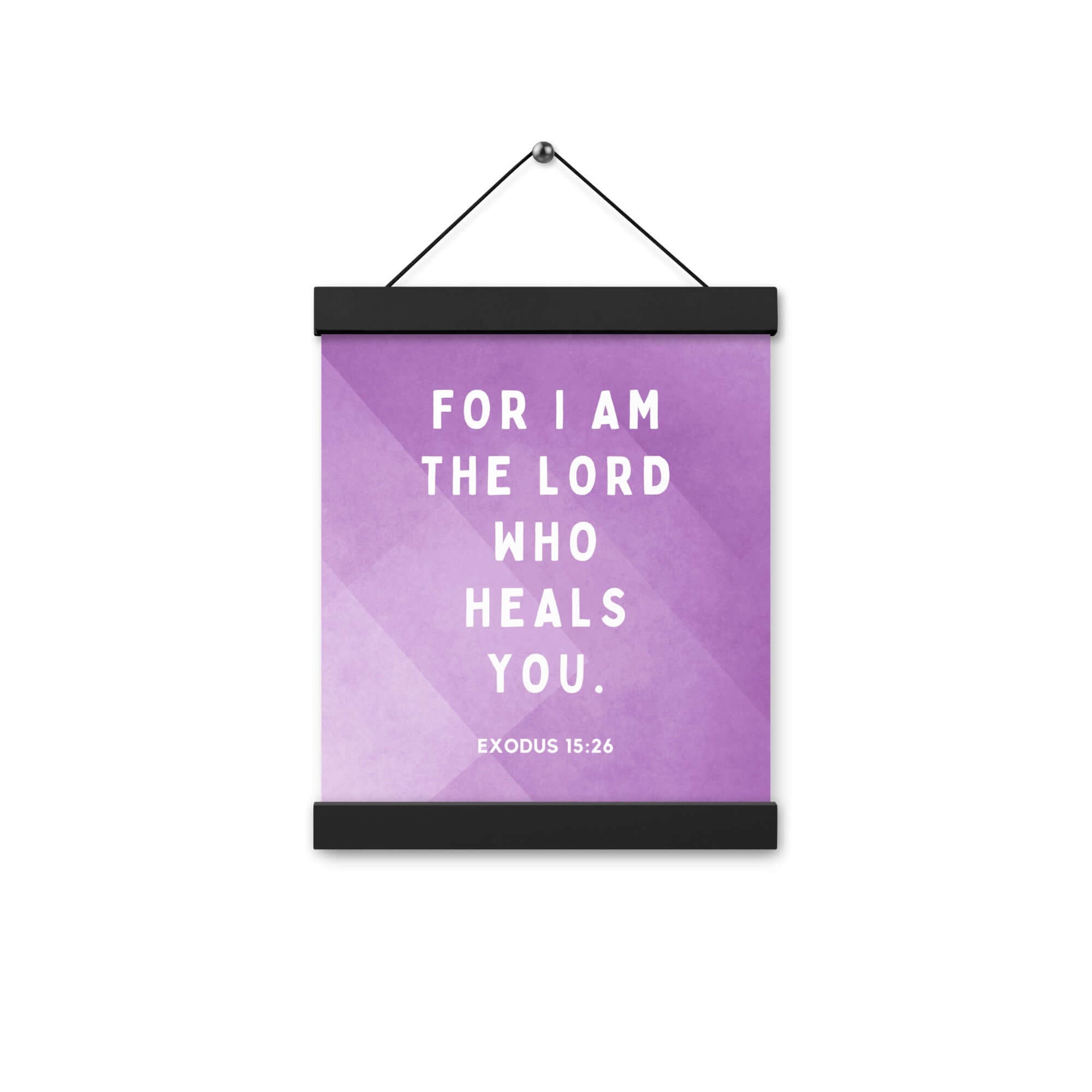 Exodus 15:26 Bible Verse, in his eyes Enhanced Matte Paper Poster With Hanger Wall Art