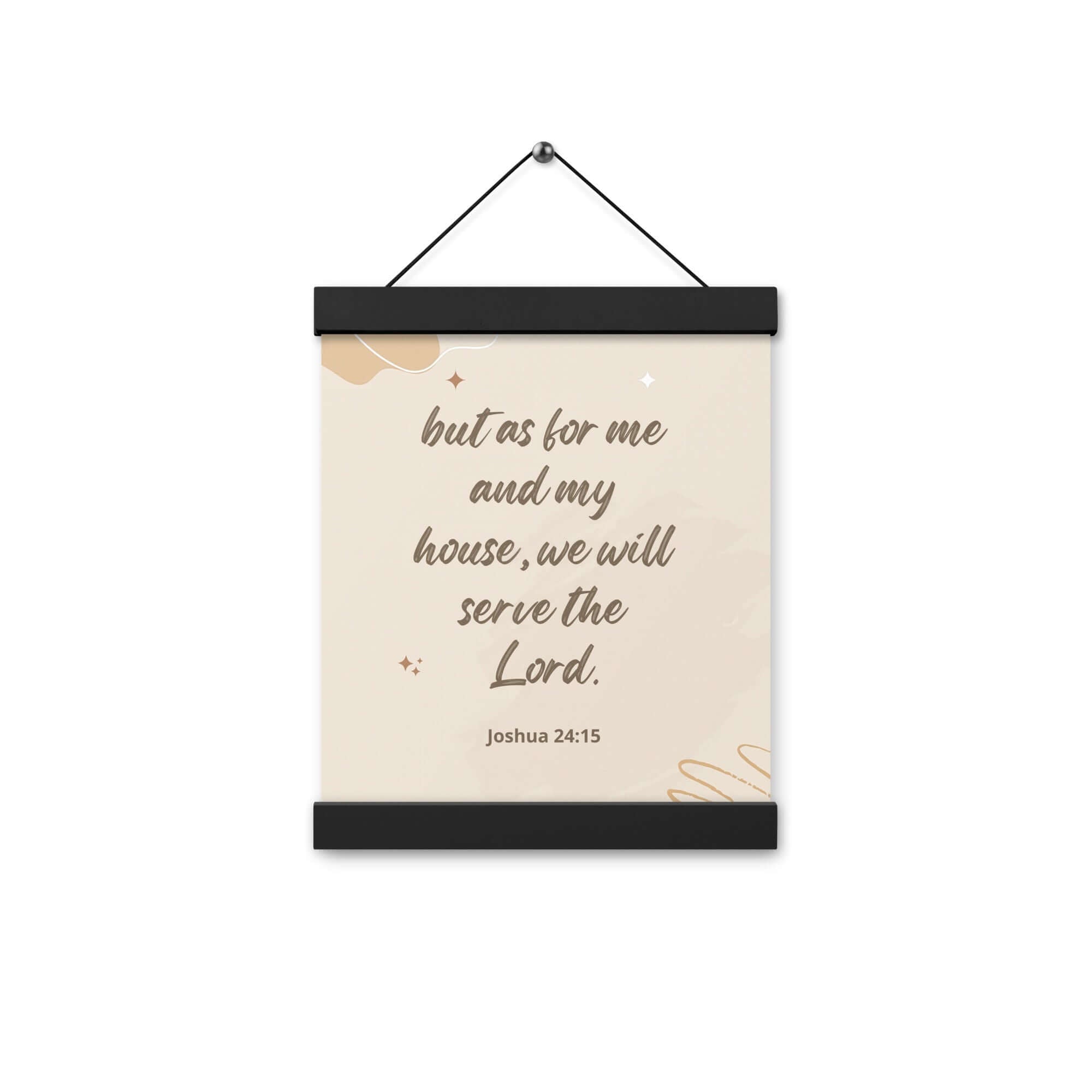 Joshua 24:15 Bible Verse, will serve Enhanced Matte Paper Poster With Hanger Wall Art