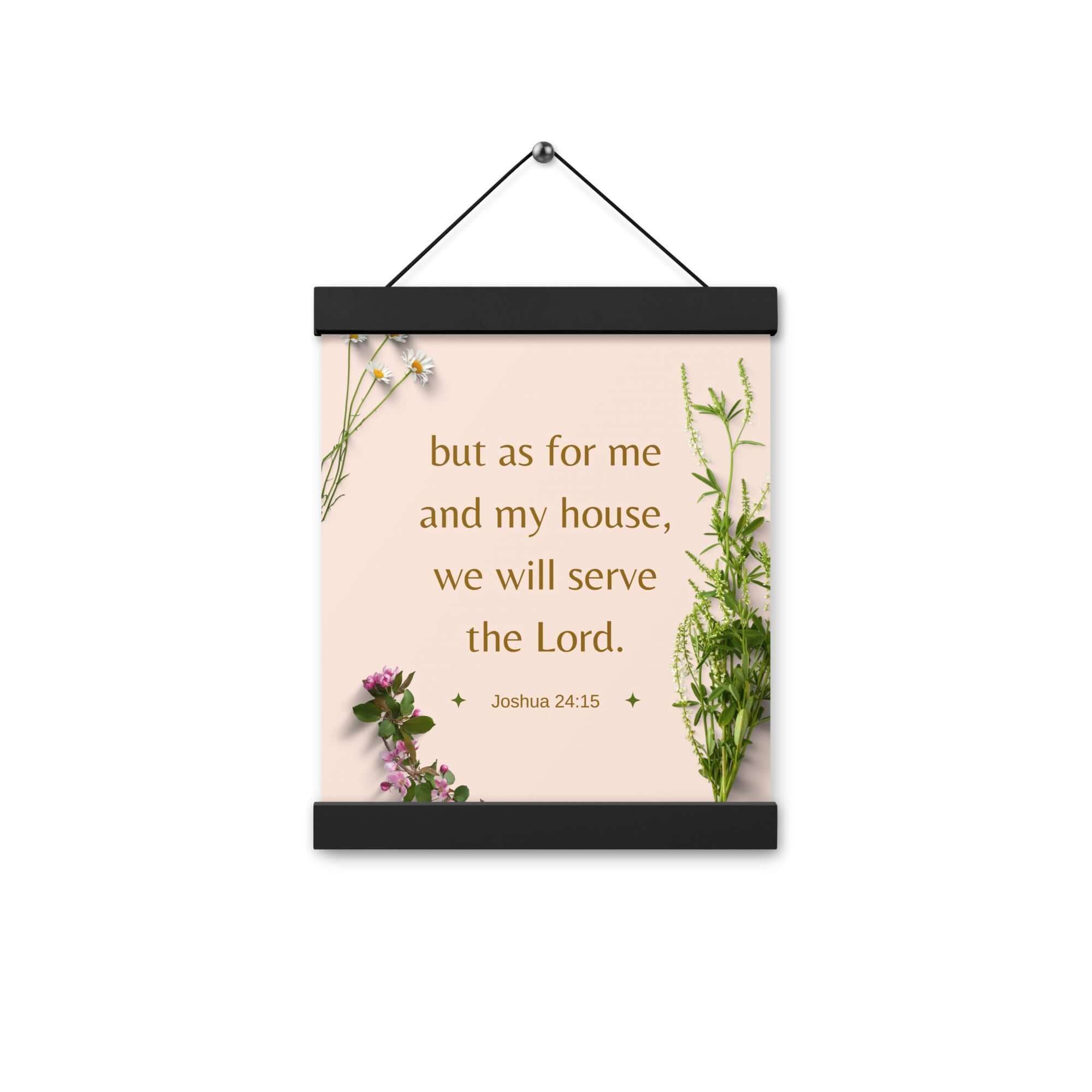 Joshua 24:15 Bible Verse, your fathers Enhanced Matte Paper Poster With Hanger Wall Art