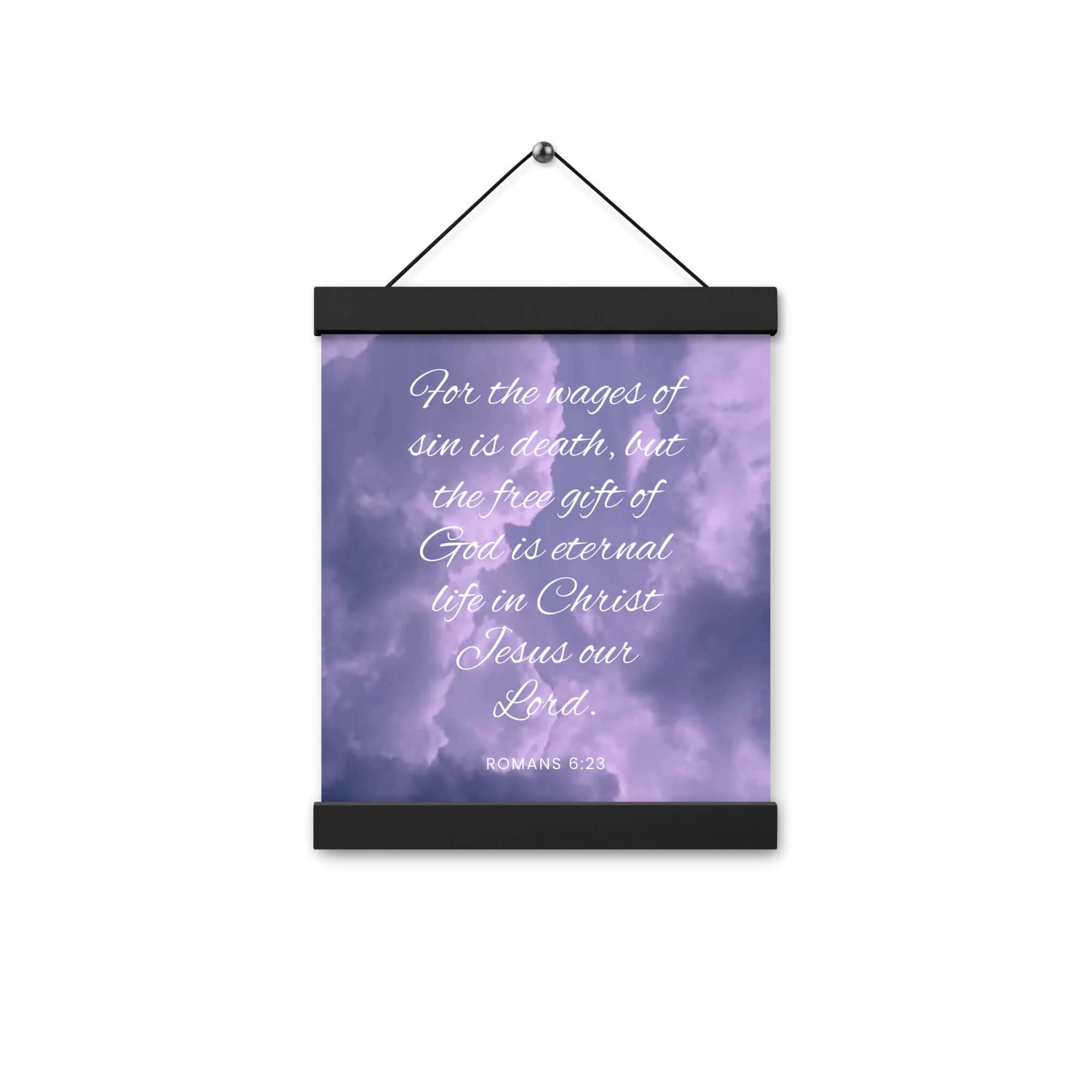 Romans 6:23 Bible Verse, free gift Enhanced Matte Paper Poster With Hanger Wall Art