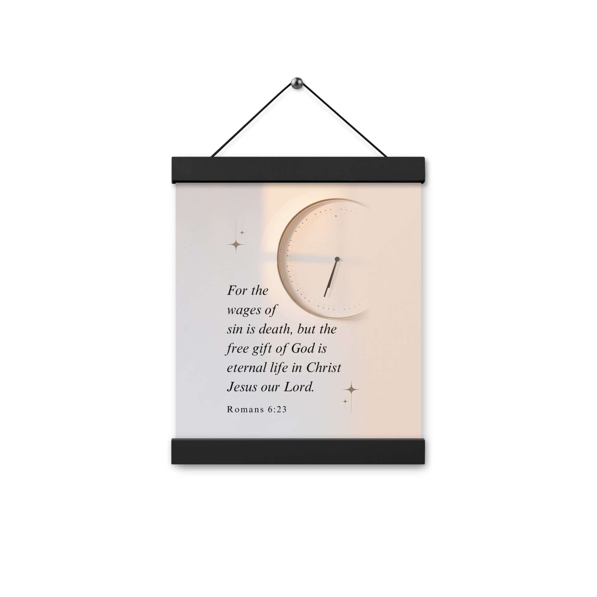 Romans 6:23 Bible Verse, our Lord Enhanced Matte Paper Poster With Hanger Wall Art