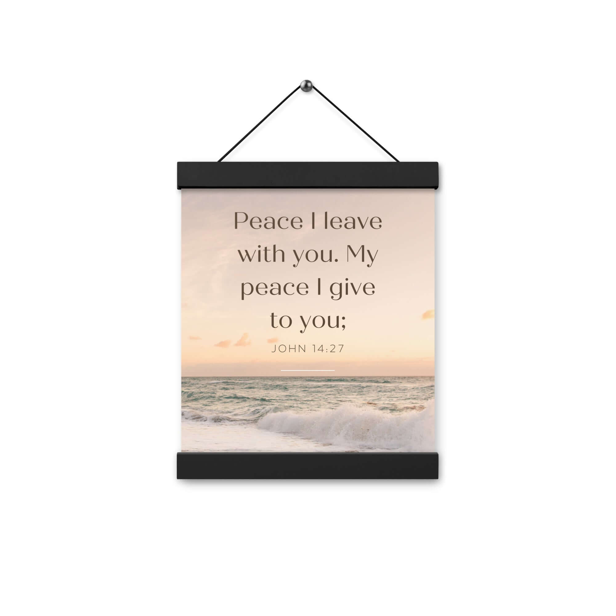 John 14:27 Bible Verse, not as the Enhanced Matte Paper Poster With Hanger Wall Art