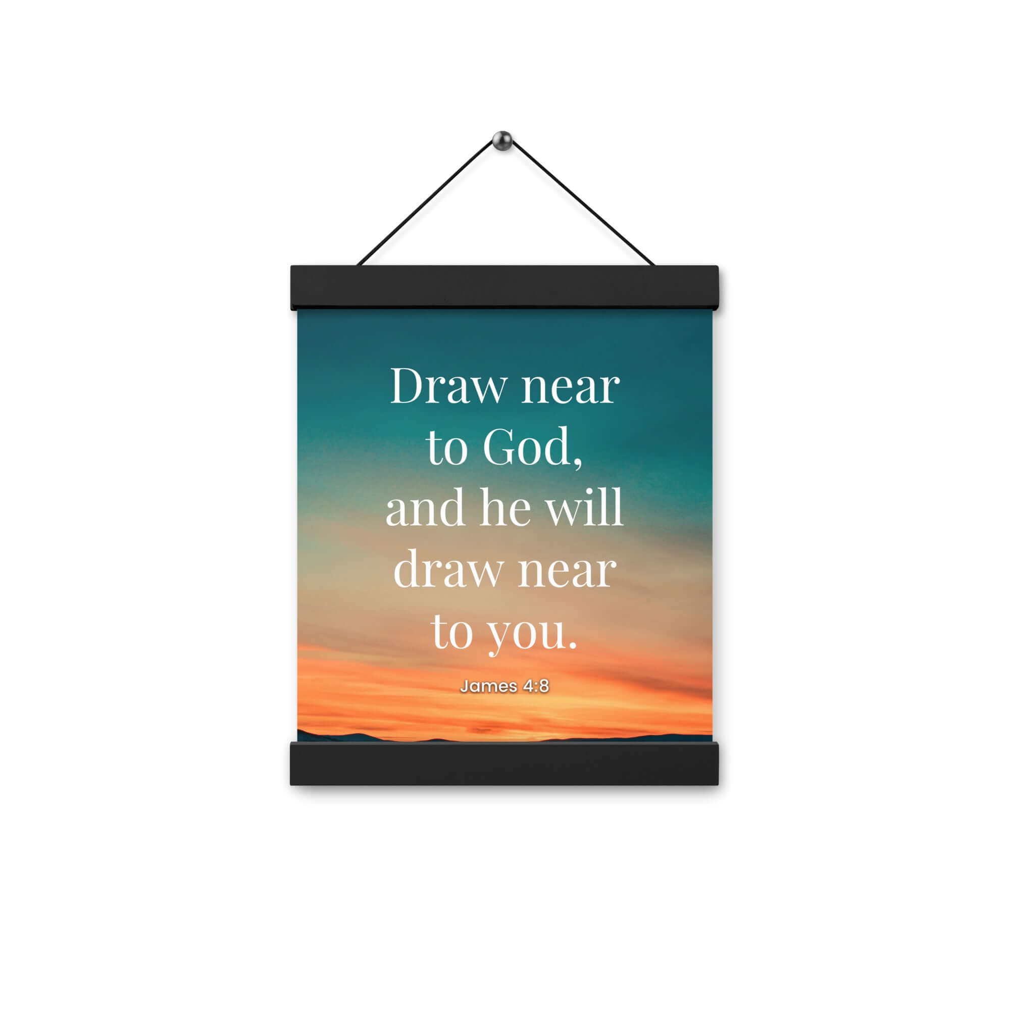 James 4:8 Bible Verse, near to God Enhanced Matte Paper Poster With Hanger Wall Art