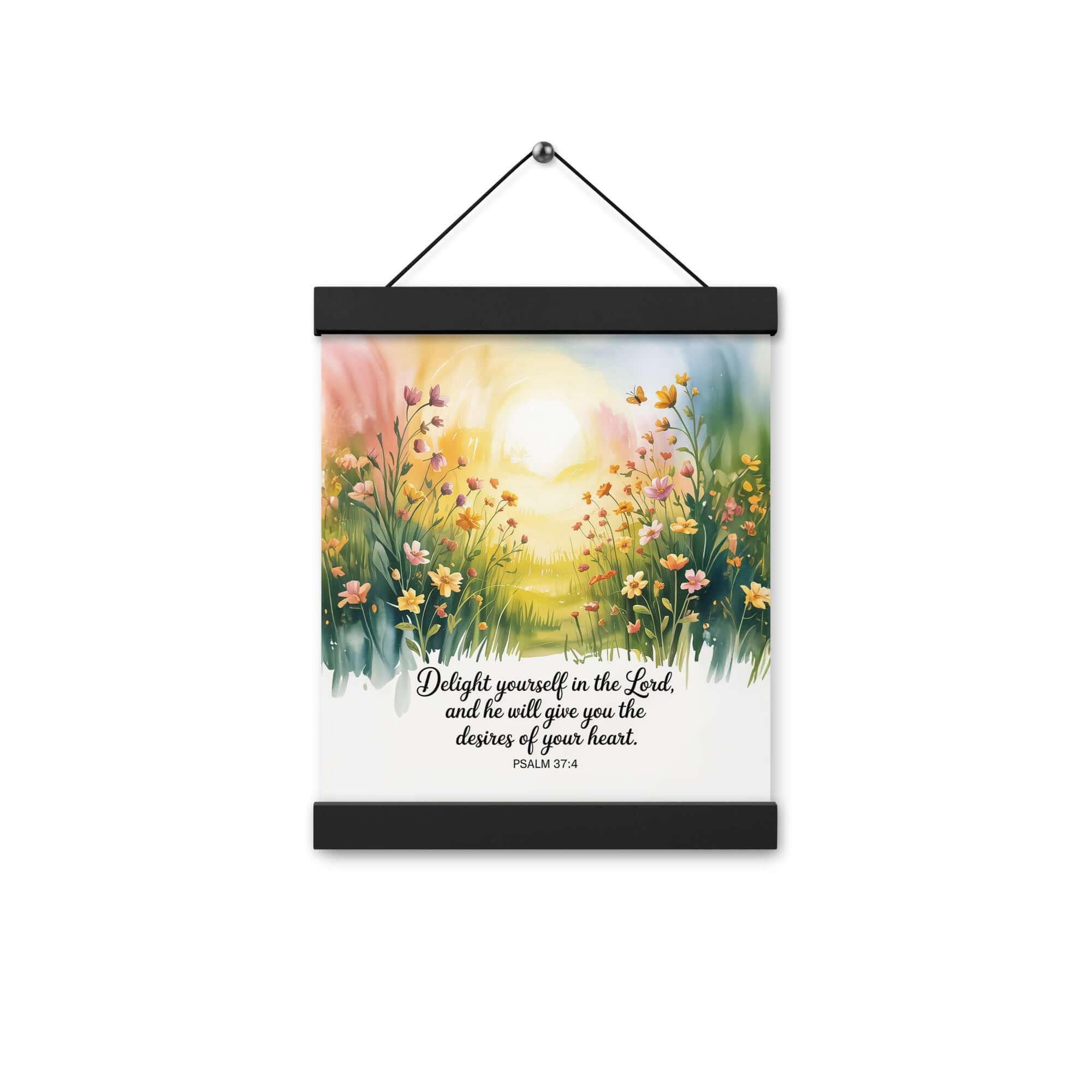 Psalm 37:4 Bible Verse, will give Enhanced Matte Paper Poster With Hanger