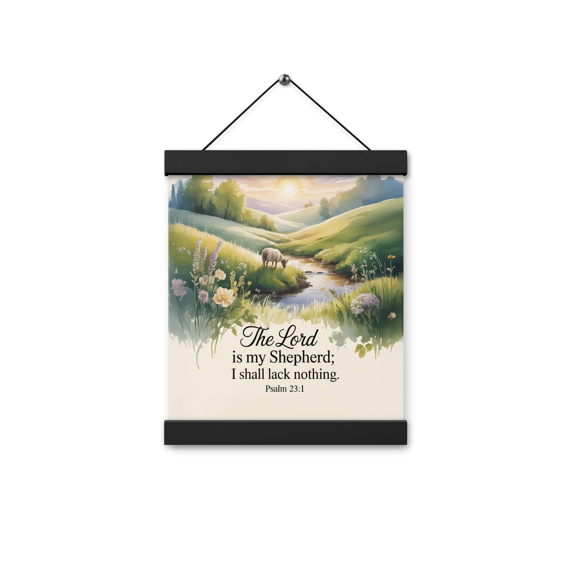 Psalm 23:1 Bible Verse, Lord Enhanced Matte Paper Poster With Hanger