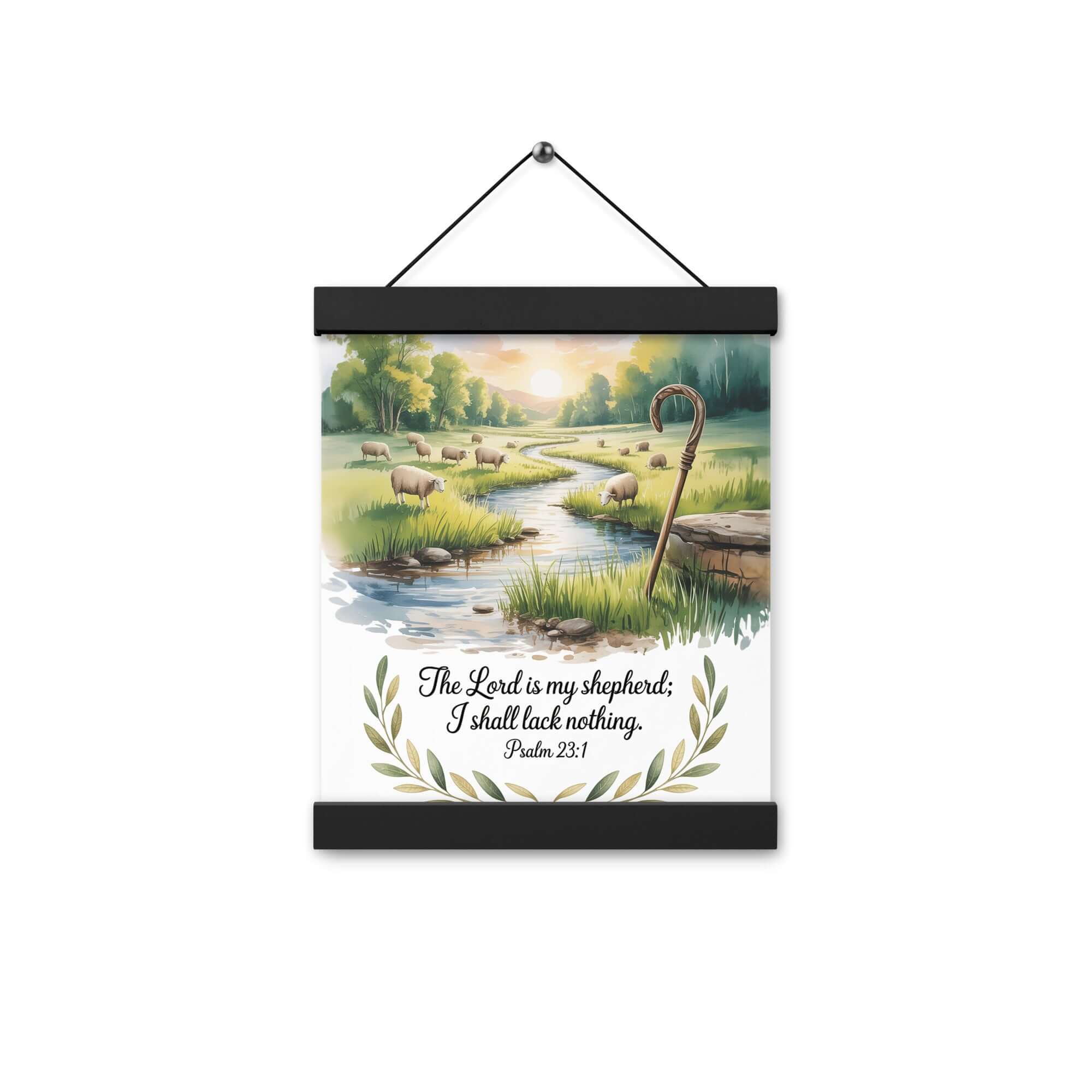 Psalm 23:1 Bible Verse, is my Enhanced Matte Paper Poster With Hanger