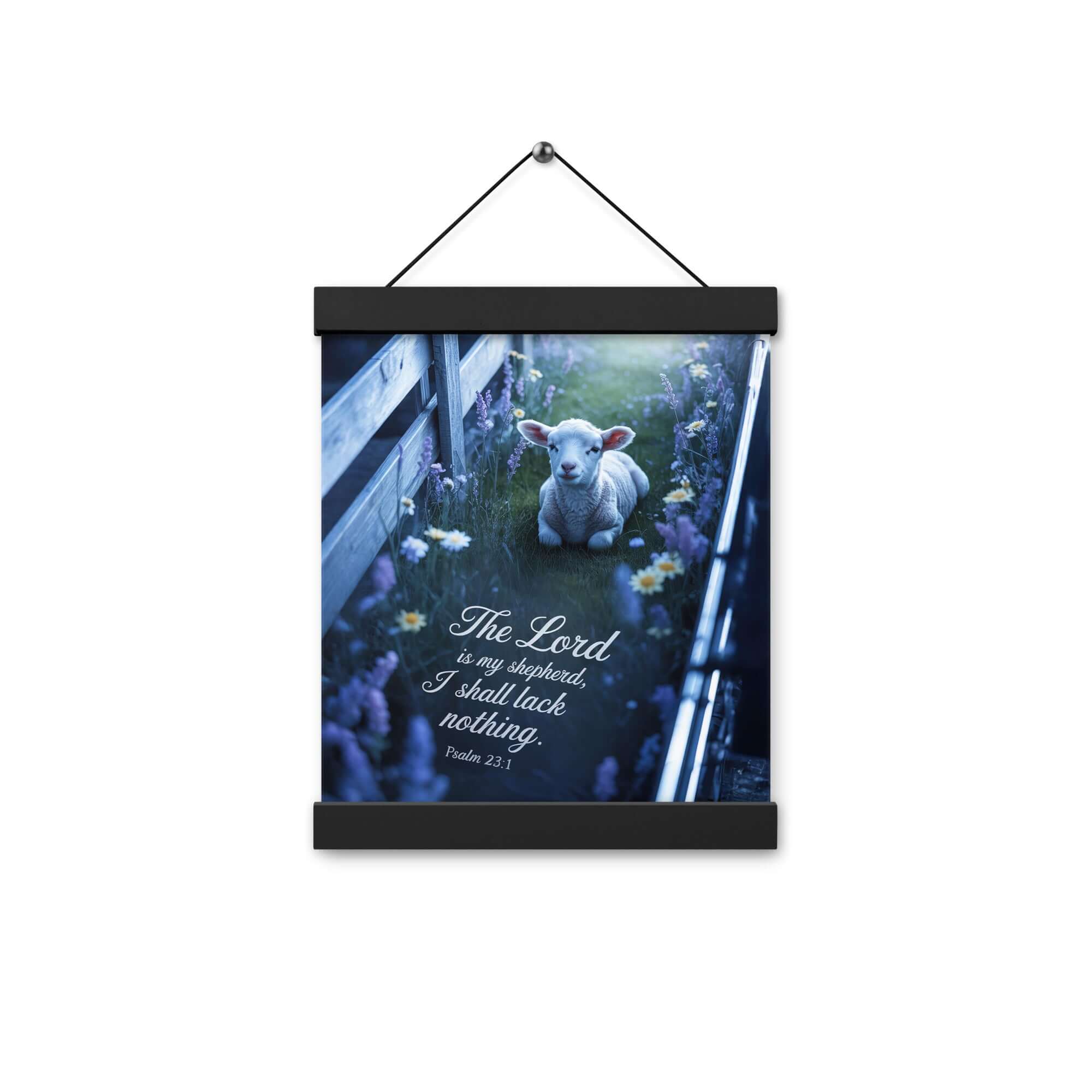 Psalm 23:1 Bible Verse, Shepherd Enhanced Matte Paper Poster With Hanger