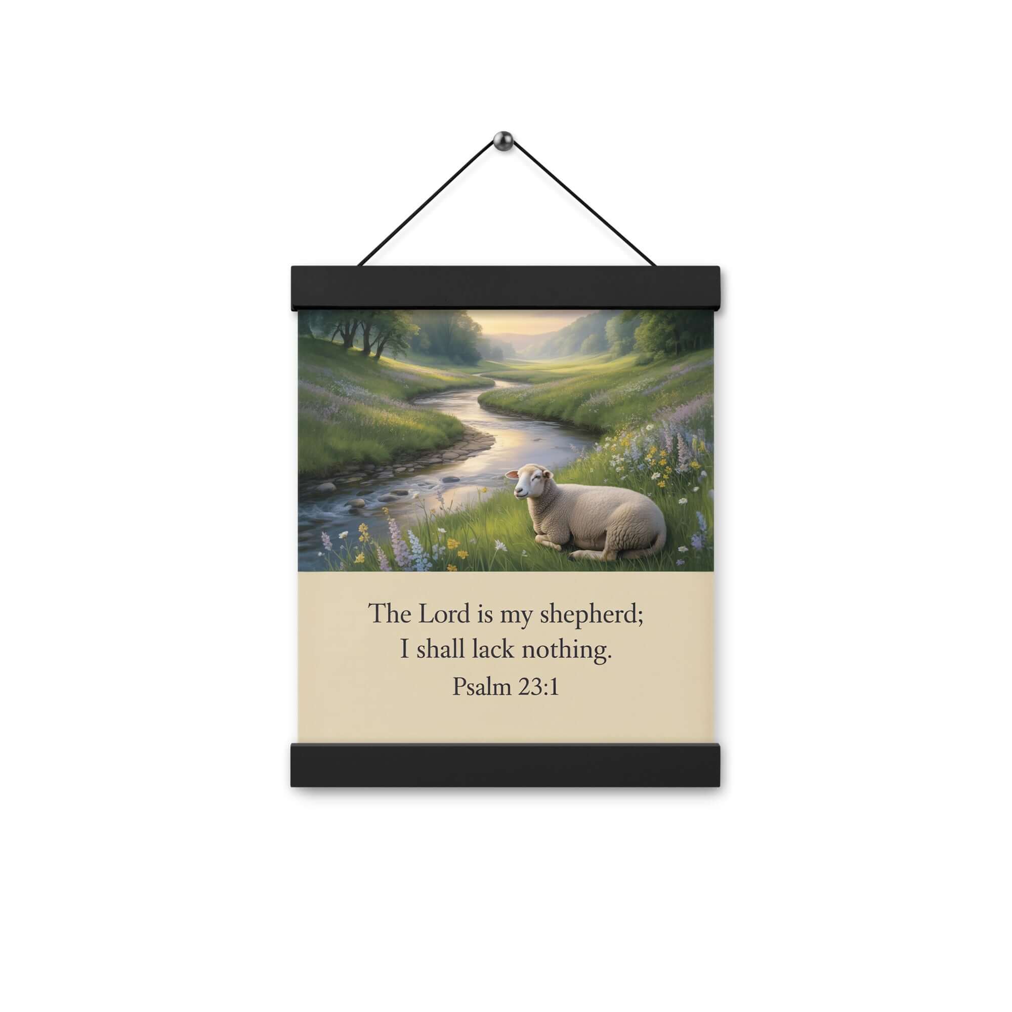 Psalm 23:1 Bible Verse, I shall Enhanced Matte Paper Poster With Hanger