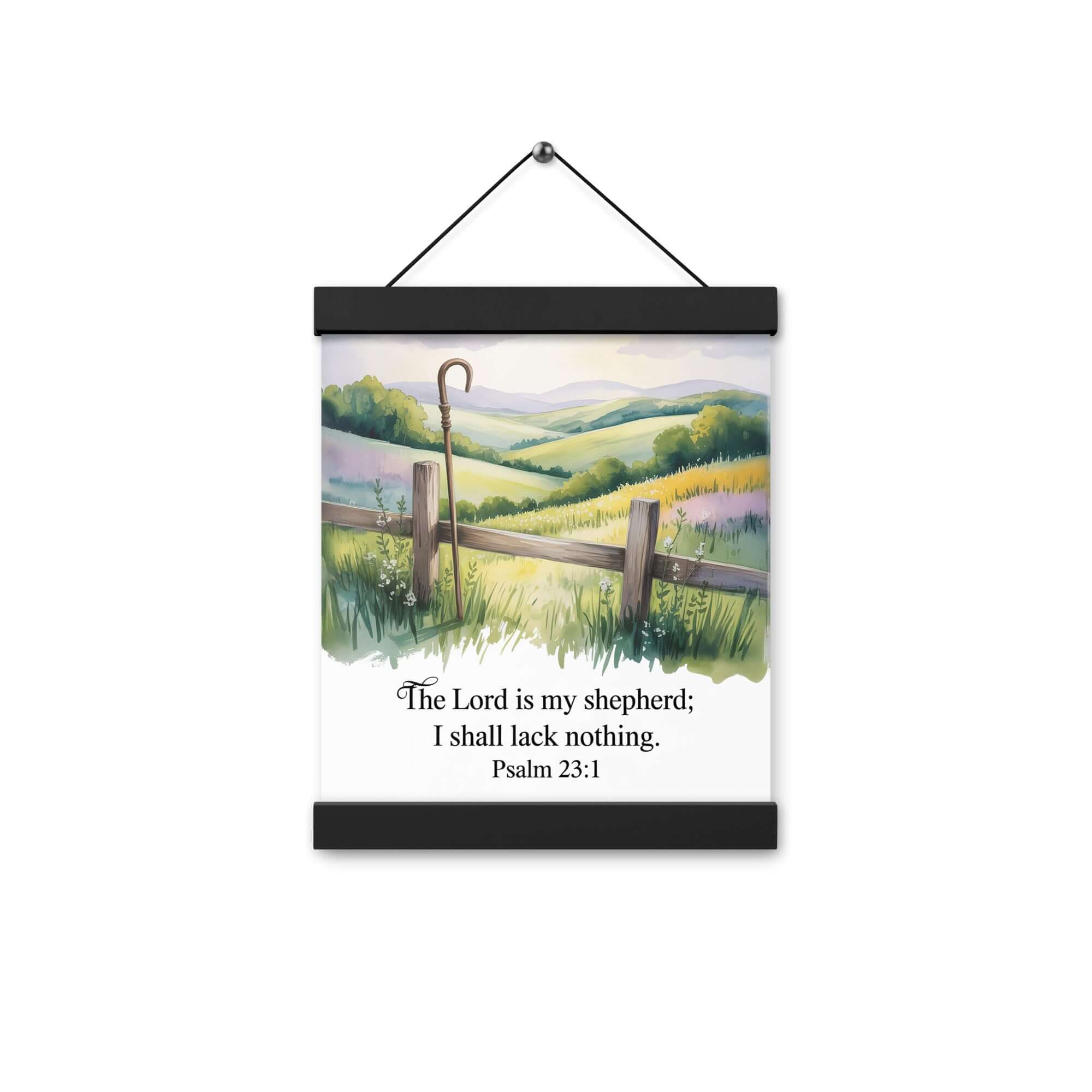 Psalm 23:1 Bible Verse, Lack Enhanced Matte Paper Poster With Hanger