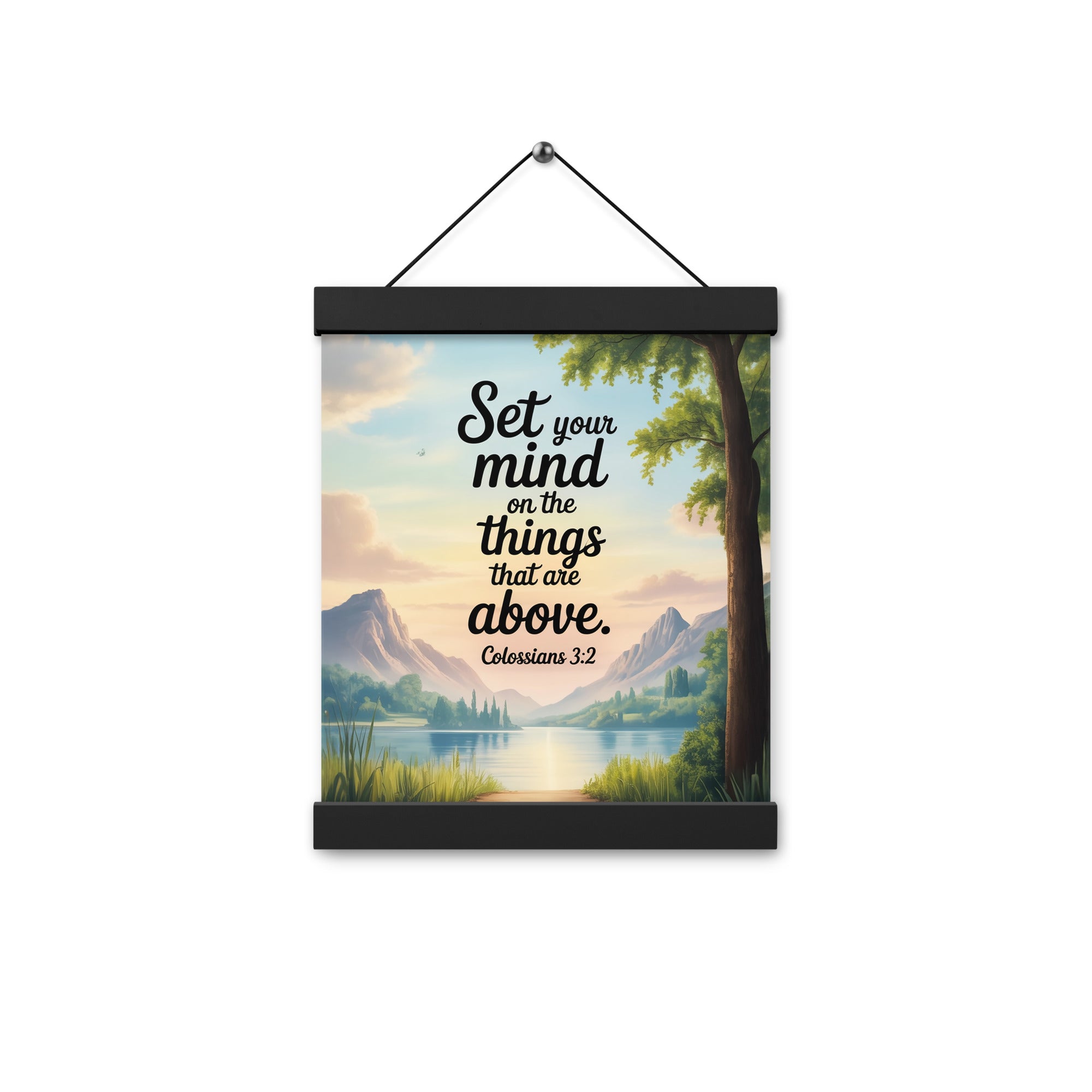 Colossians 3:2 Bible Verse Set Enhanced Matte Paper Poster With Hanger