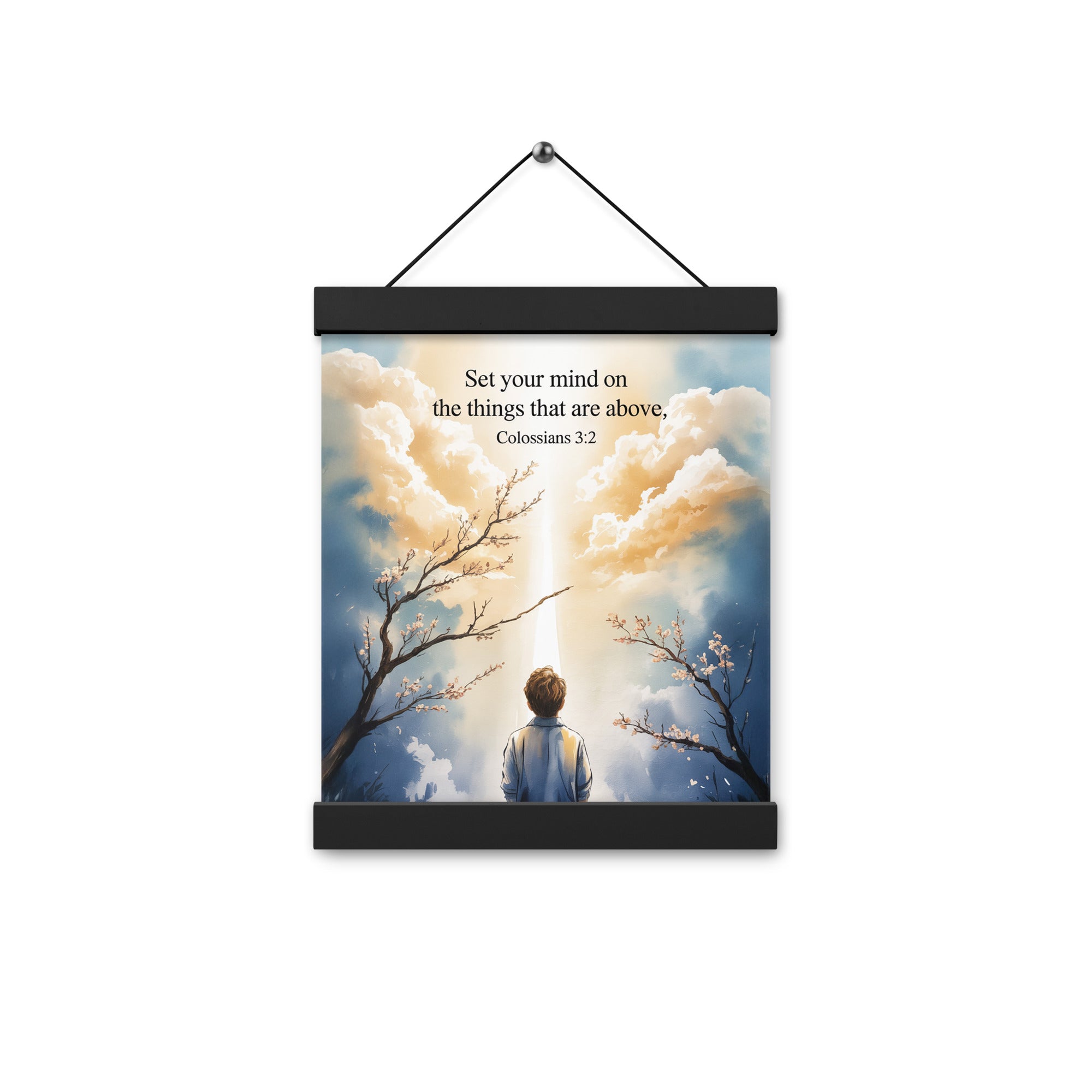 Colossians 3:2 Bible Verse the things Enhanced Matte Paper Poster With Hanger