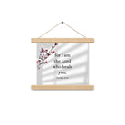 Exodus 15:26 Bible Verse, diligently listen Enhanced Matte Paper Poster With Hanger Wall Art Oak 10″×10″