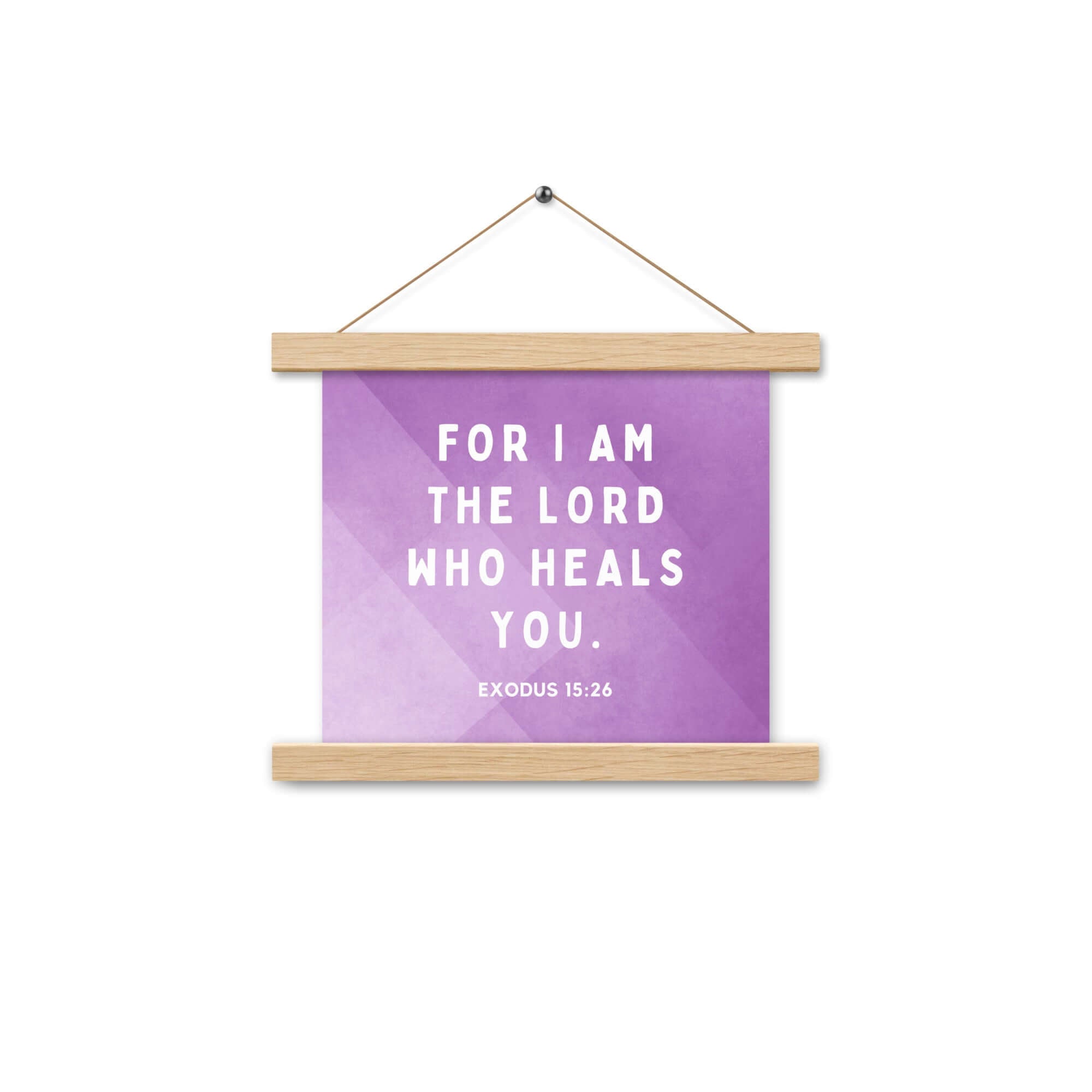 Exodus 15:26 Bible Verse, in his eyes Enhanced Matte Paper Poster With Hanger Wall Art Oak 10″×10″