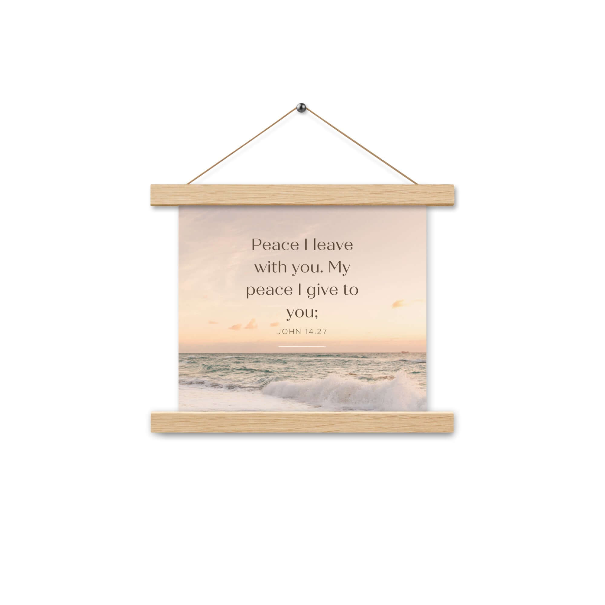 John 14:27 Bible Verse, not as the Enhanced Matte Paper Poster With Hanger Wall Art Oak 10″×10″