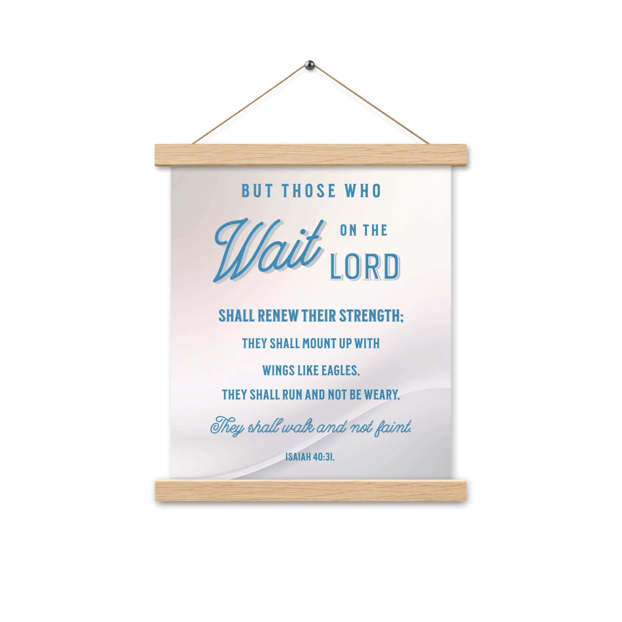 Isaiah 40:31 Bible Verse, Wings like Eagles Enhanced Matte Paper Poster With Hanger Wall Art