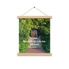 Revelation 3:20 Bible Verse, Garden Doorway Enhanced Matte Paper Poster With Hanger Wall Art