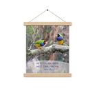 Matthew 6:26 Gouldian Finches, He'll Care for You Enhanced Matte Paper Poster With Hanger Wall Art