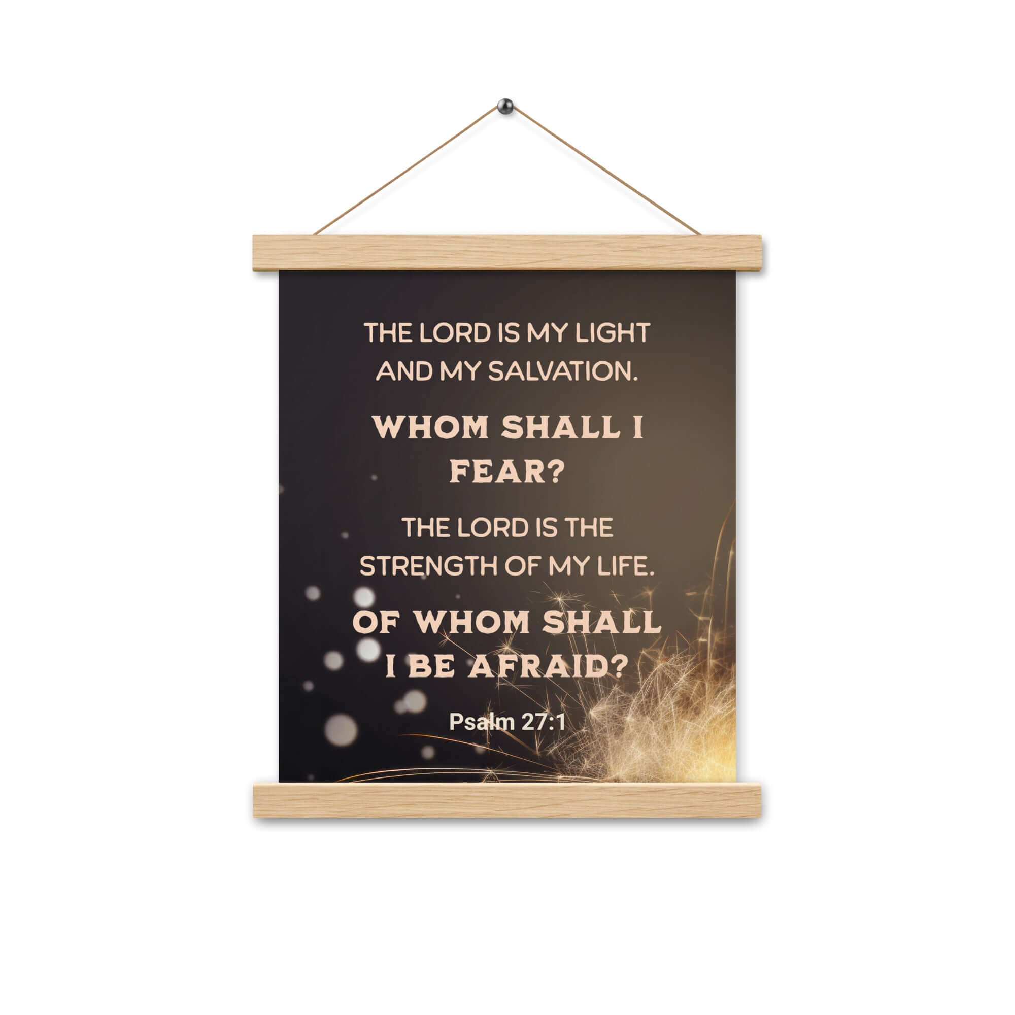 Psalm 27:1 Bible Verse, The LORD is My Light Enhanced Matte Paper Poster With Hanger Wall Art