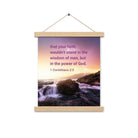 1 Corinthians 2:5 Bible Verse, power of God Enhanced Matte Paper Poster With Hanger Wall Art