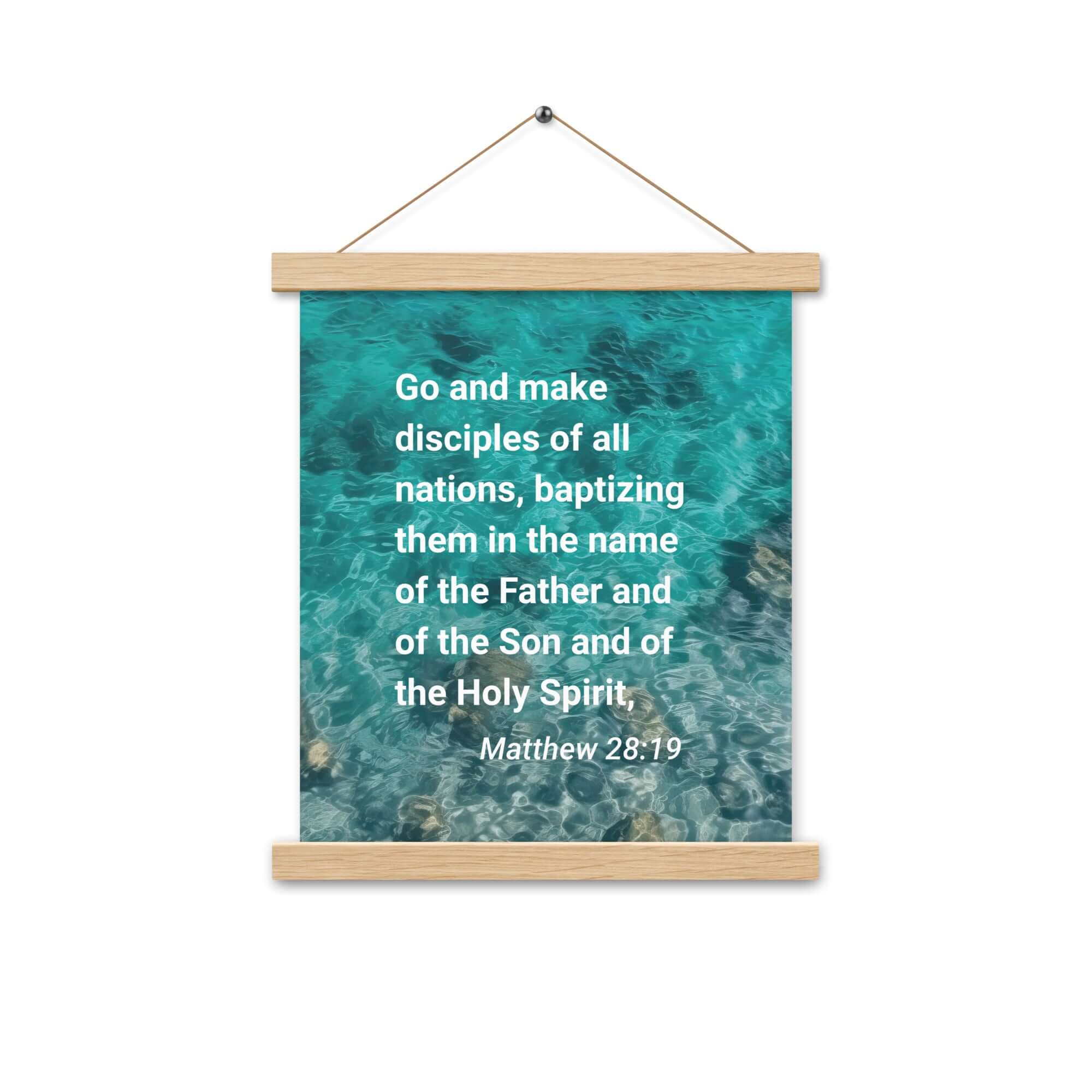 Matthew 28:19 Bible Verse, Make Disciples Enhanced Matte Paper Poster With Hanger Wall Art