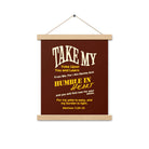 Matthew 11:29-30 Bible Verse, learn from me Enhanced Matte Paper Poster With Hanger Wall Art