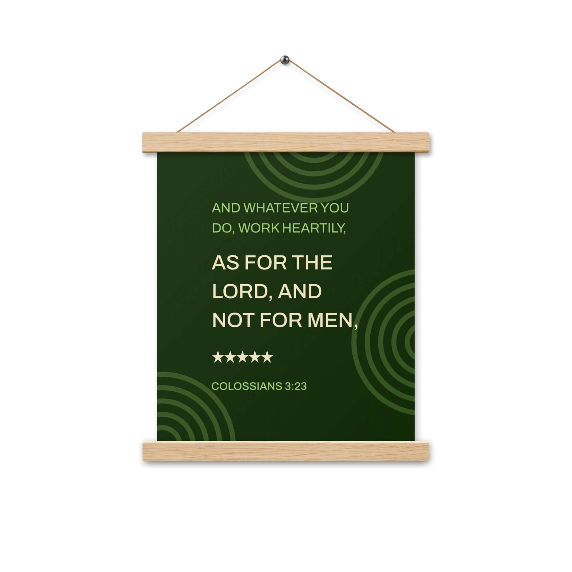 Colossians 3:23 Bible Verse, not for men Enhanced Matte Paper Poster With Hanger Wall Art