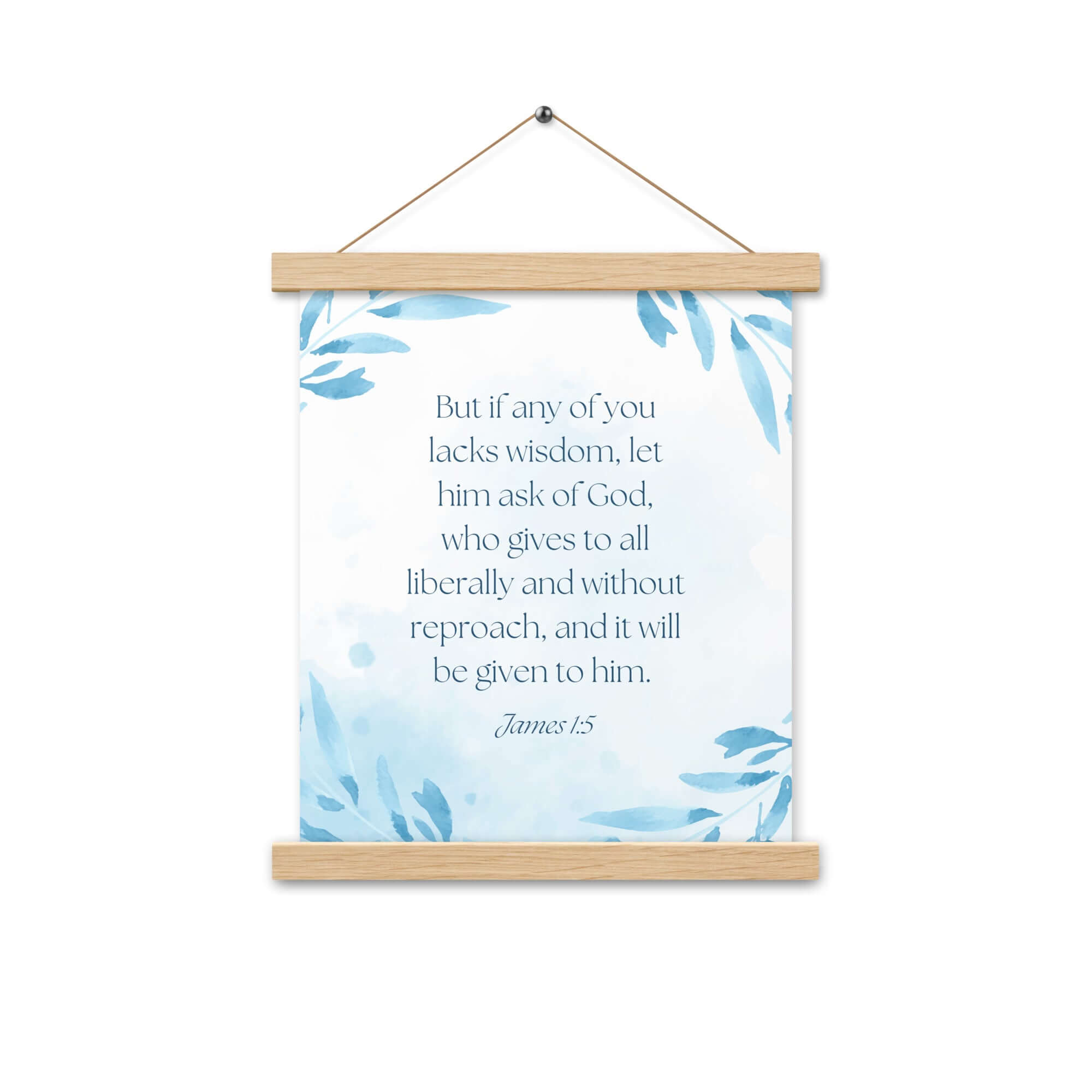 James 1:5 Bible Verse, lacks wisdom Enhanced Matte Paper Poster With Hanger Wall Art