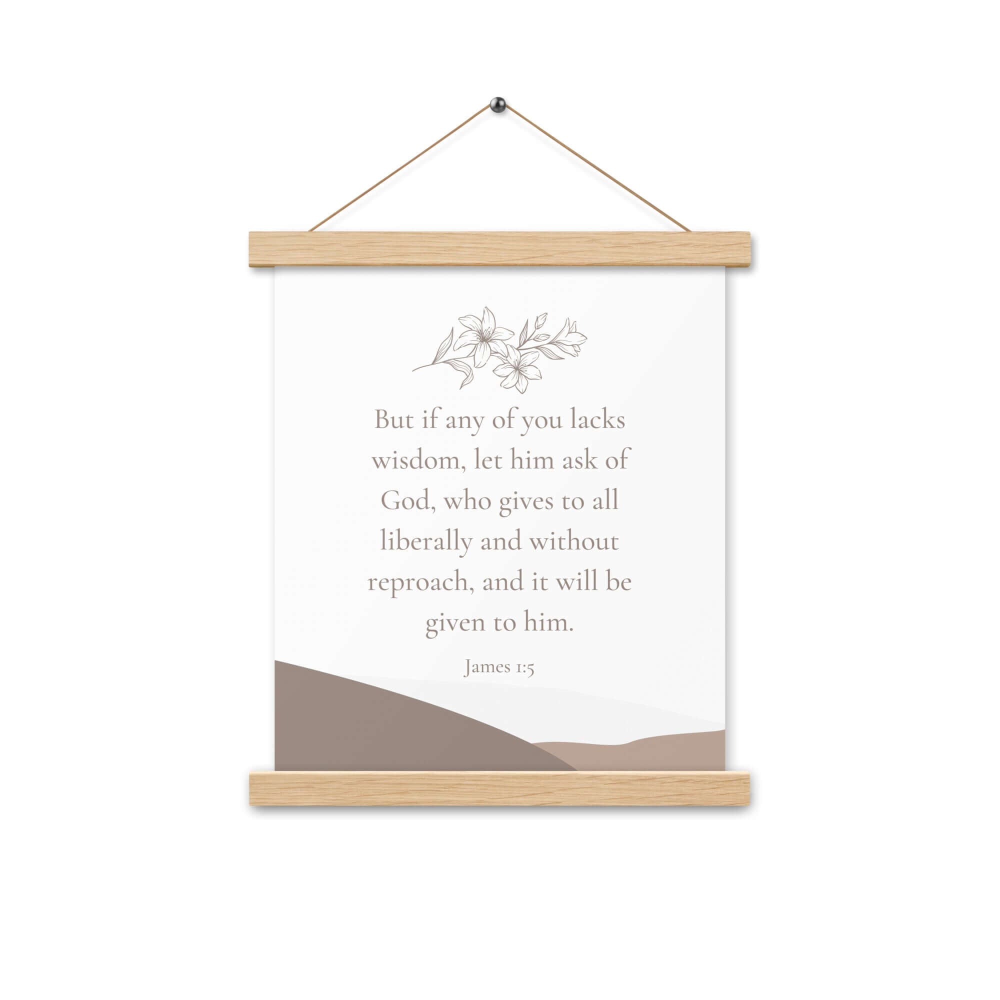 James 1:5 Bible Verse, ask of God Enhanced Matte Paper Poster With Hanger Wall Art
