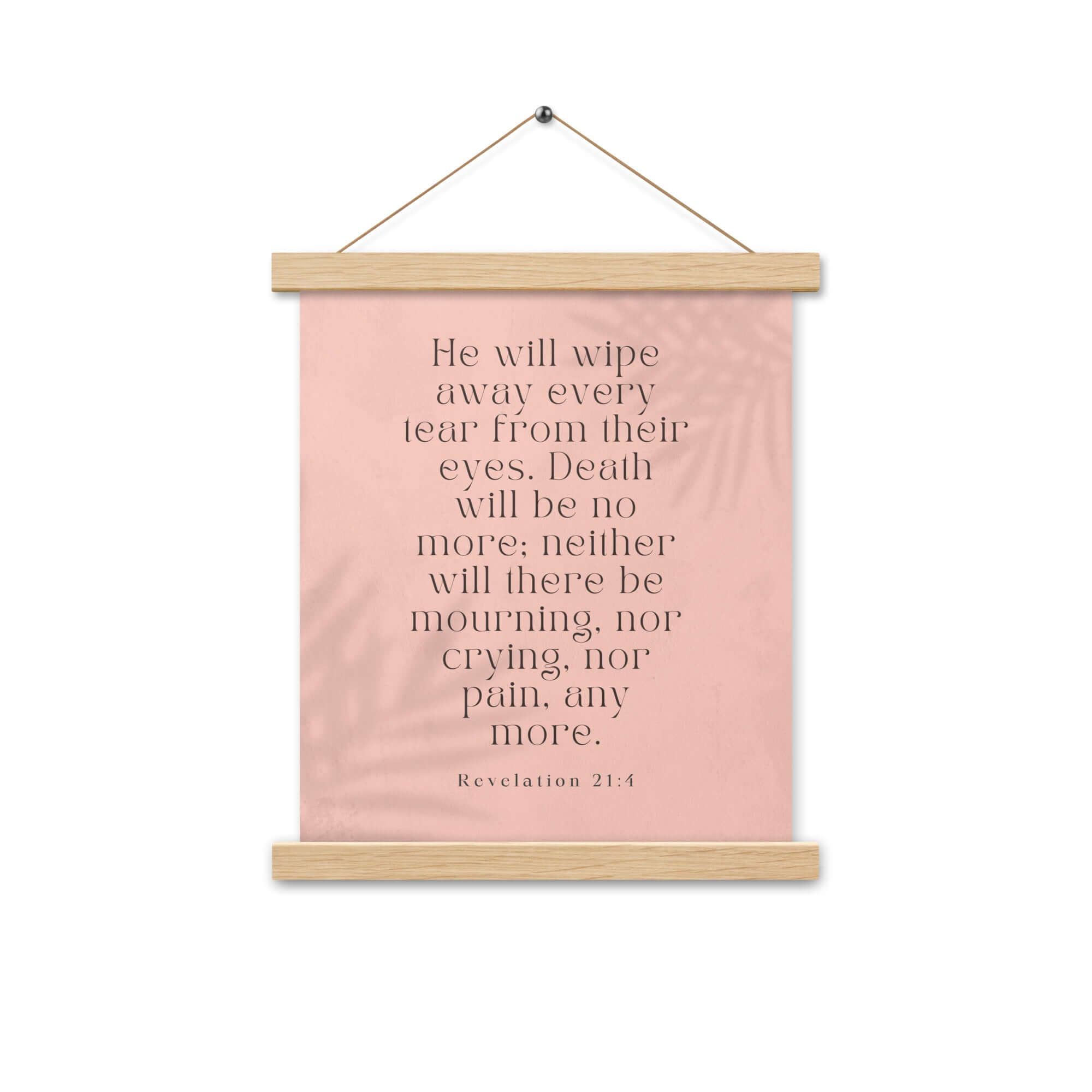 Revelation 21:4 Bible Verse, their eyes Enhanced Matte Paper Poster With Hanger Wall Art