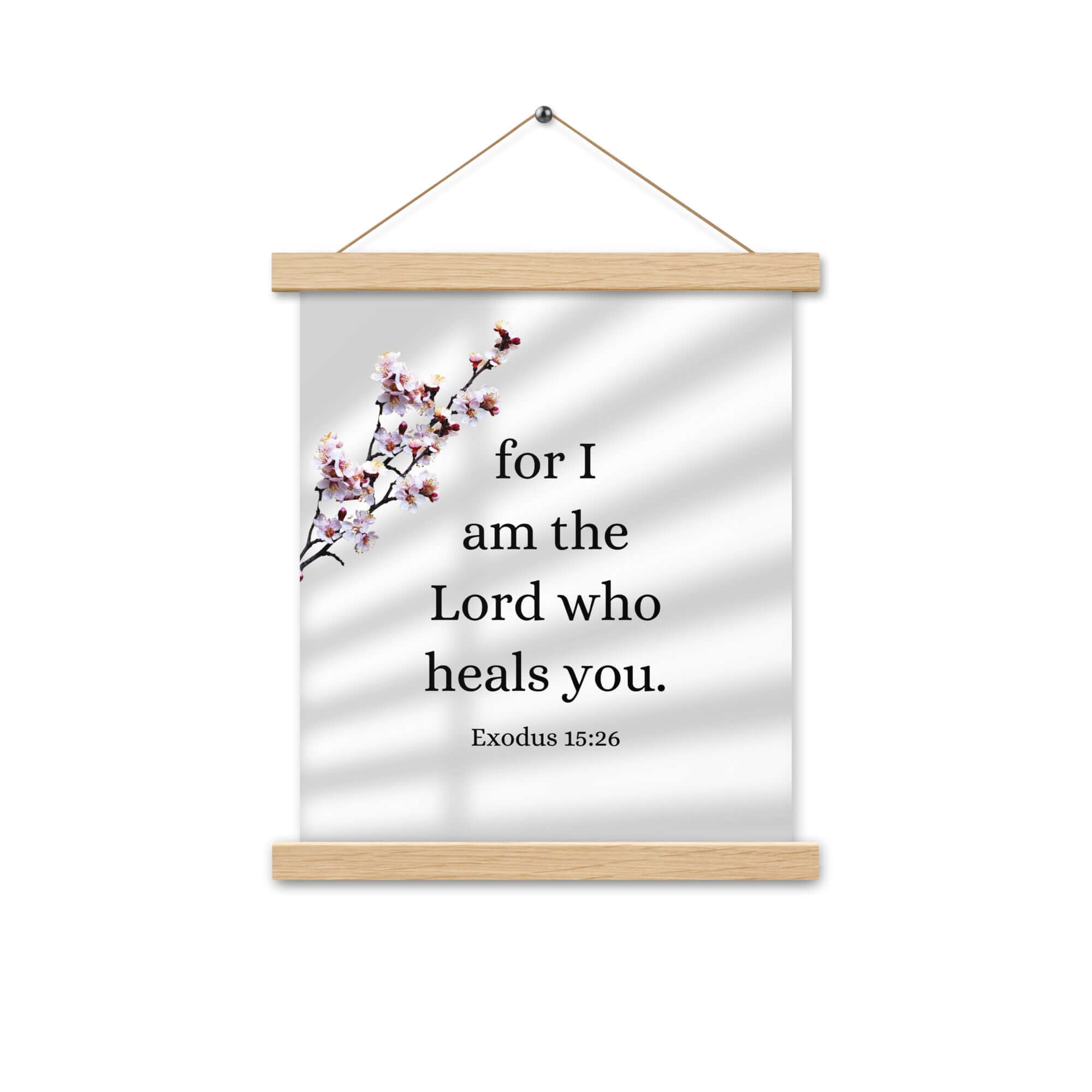 Exodus 15:26 Bible Verse, diligently listen Enhanced Matte Paper Poster With Hanger Wall Art