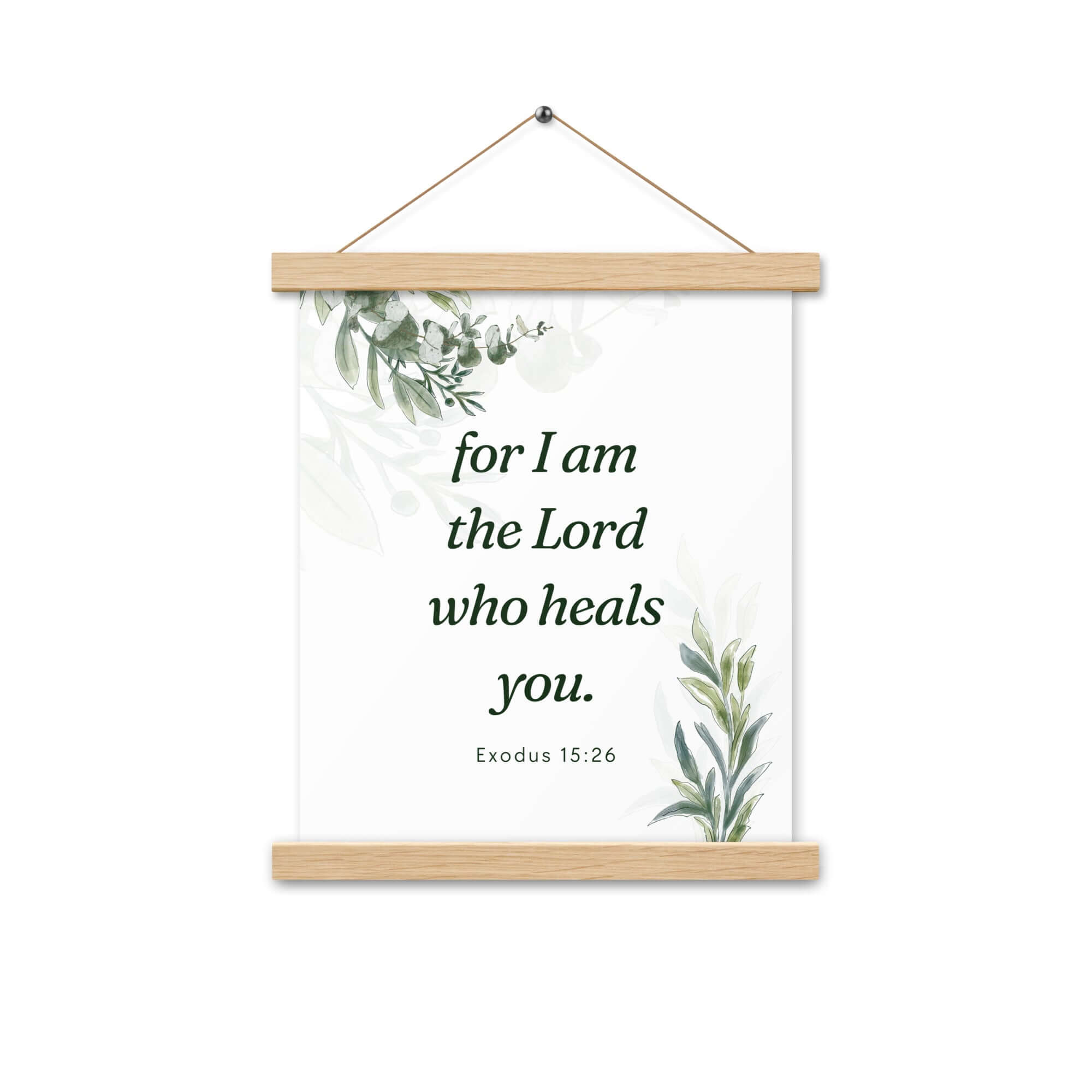 Exodus 15:26 Bible Verse, Gods voice Enhanced Matte Paper Poster With Hanger Wall Art