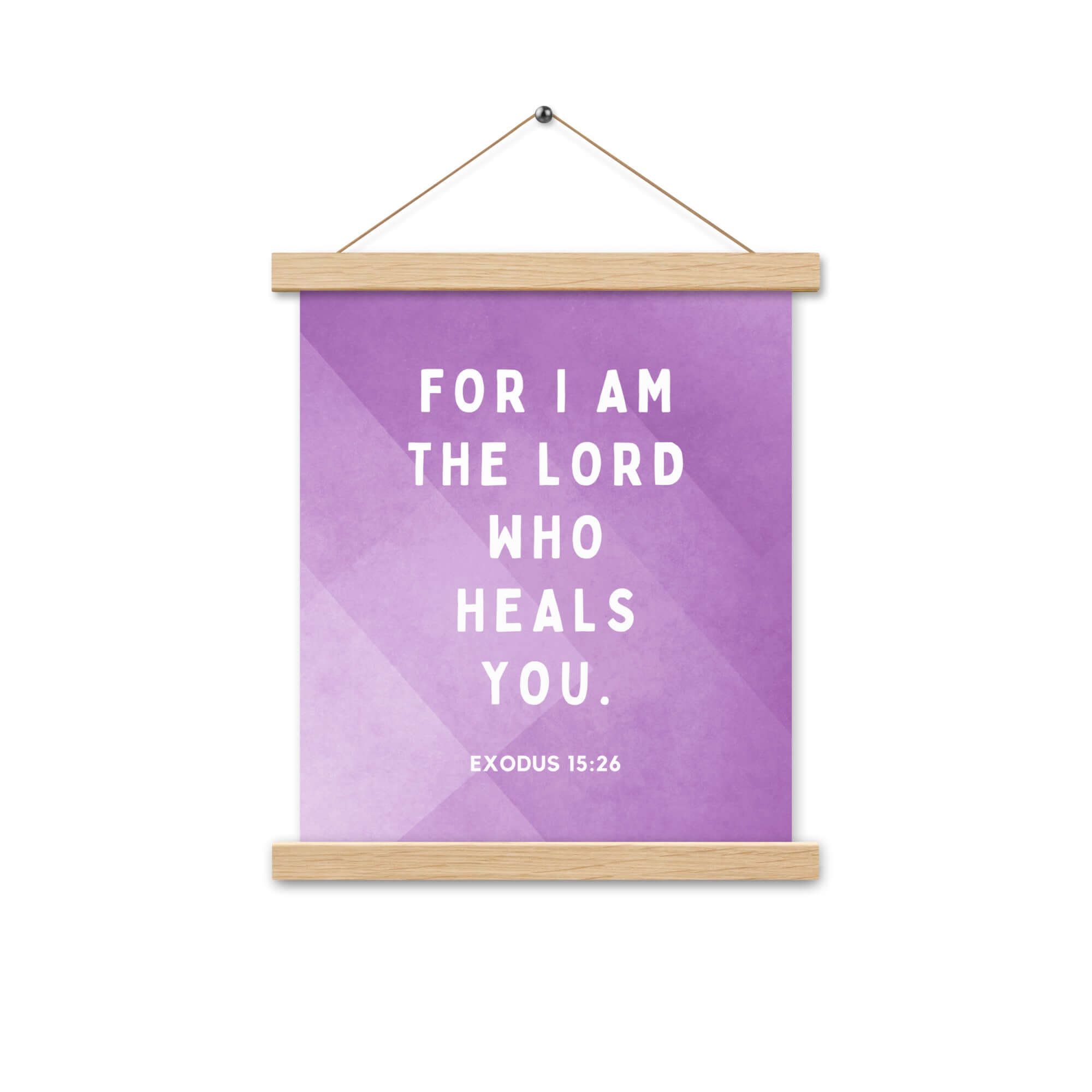 Exodus 15:26 Bible Verse, in his eyes Enhanced Matte Paper Poster With Hanger Wall Art