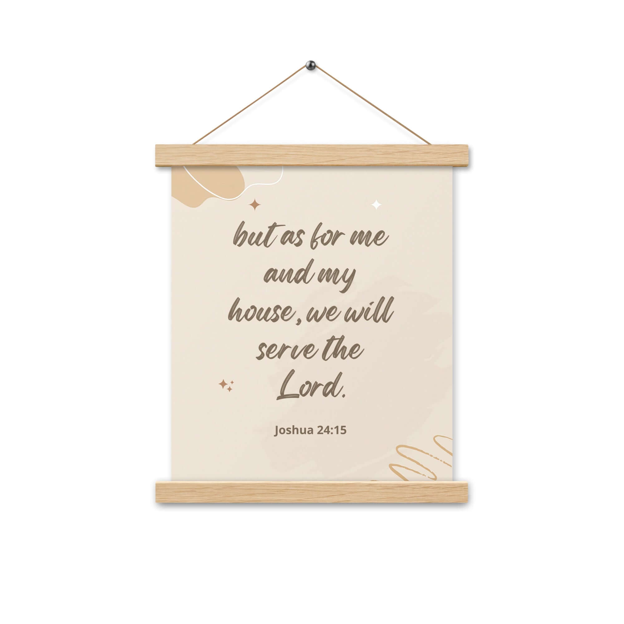 Joshua 24:15 Bible Verse, will serve Enhanced Matte Paper Poster With Hanger Wall Art