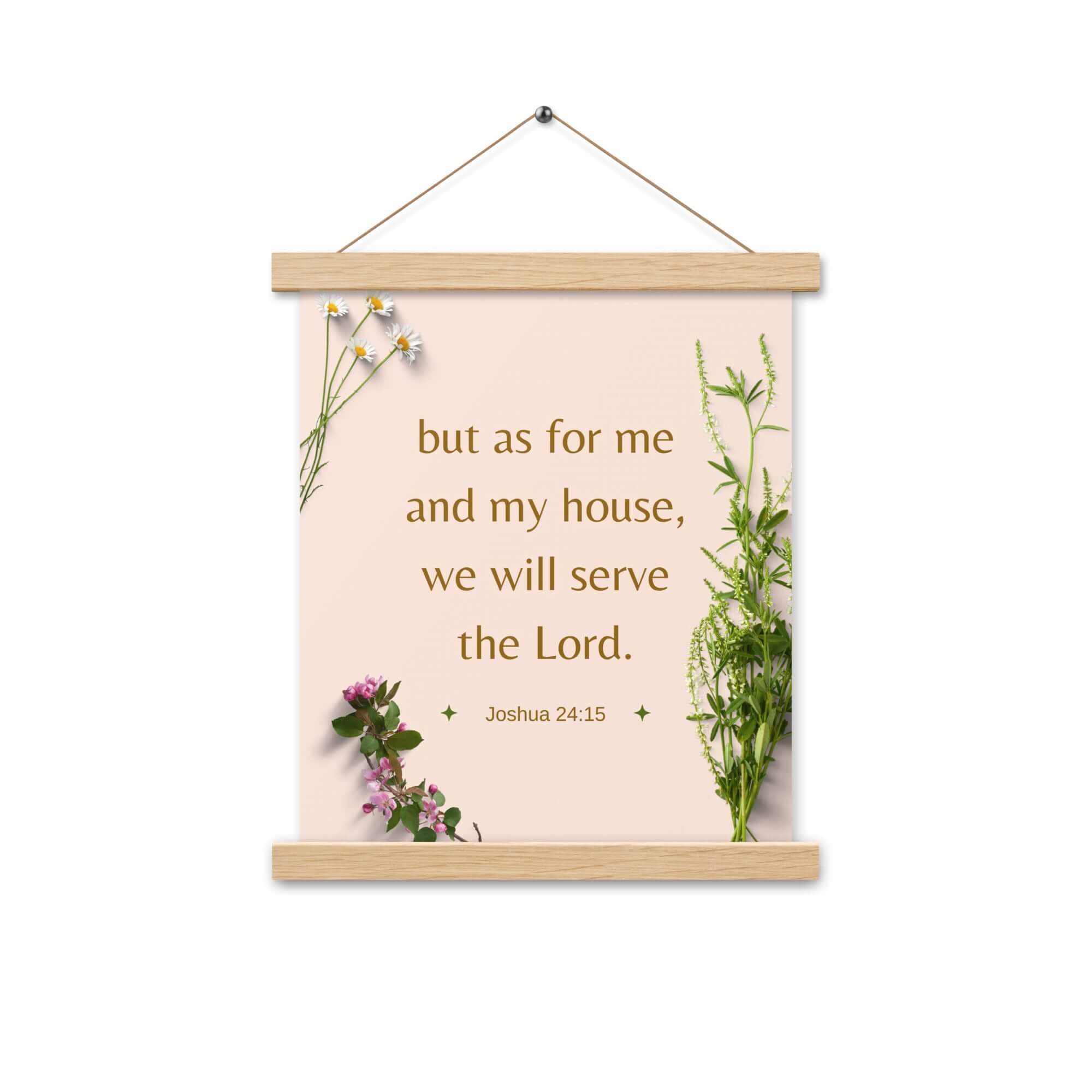 Joshua 24:15 Bible Verse, your fathers Enhanced Matte Paper Poster With Hanger Wall Art
