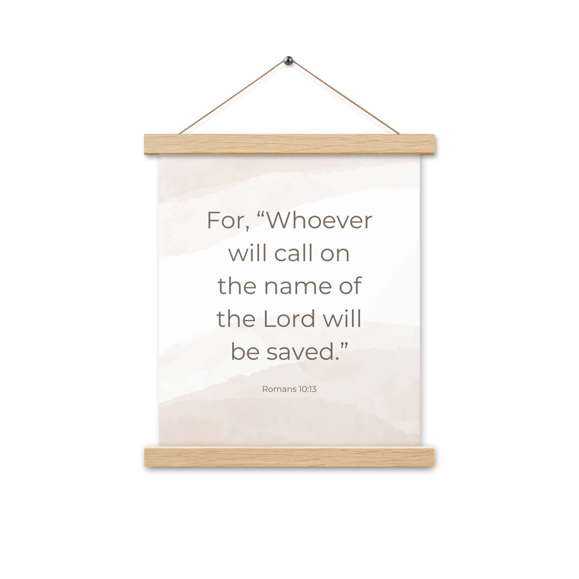 Romans 10:13 Bible Verse, the name Enhanced Matte Paper Poster With Hanger Wall Art