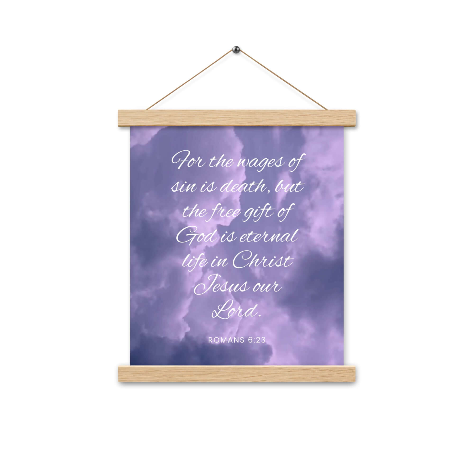 Romans 6:23 Bible Verse, free gift Enhanced Matte Paper Poster With Hanger Wall Art