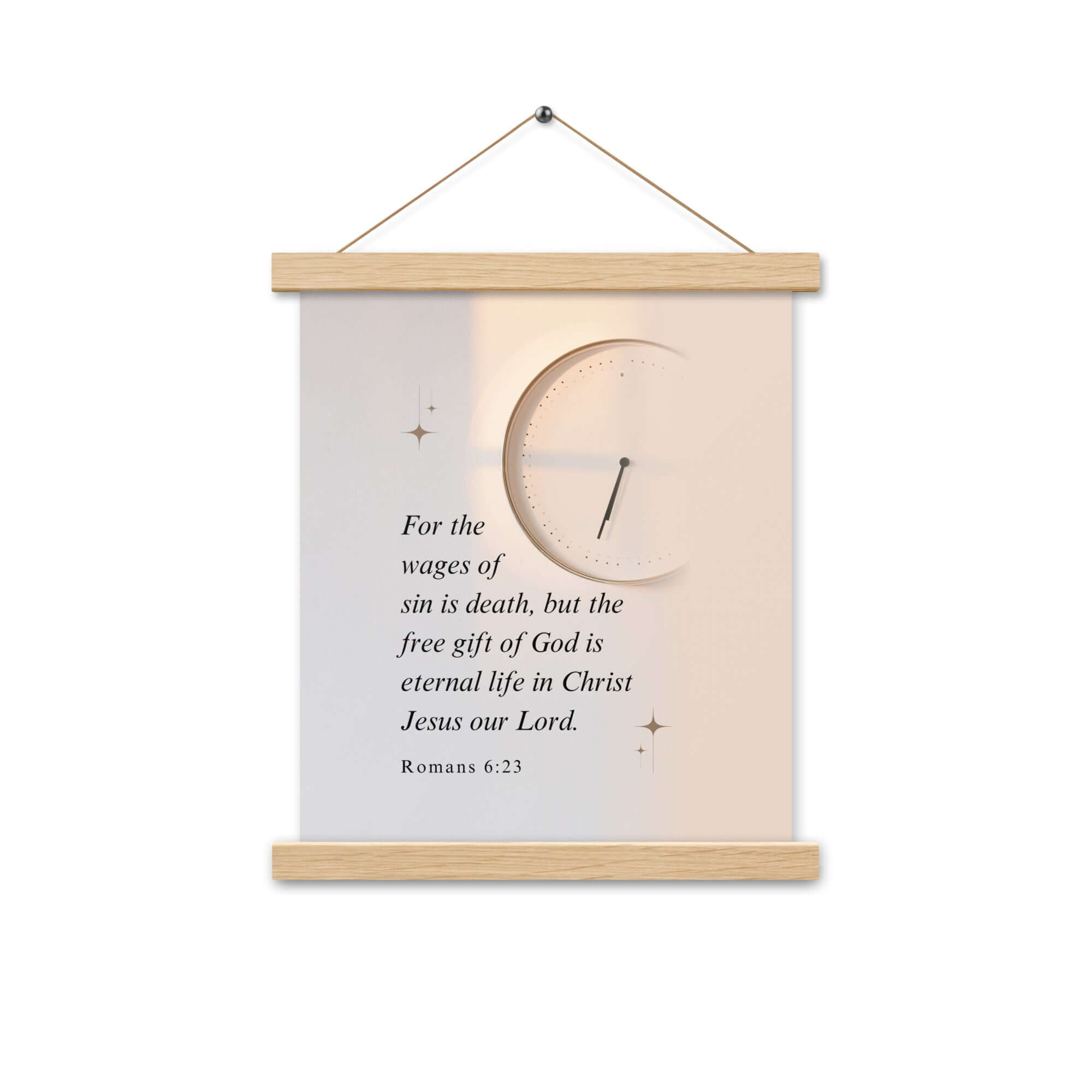 Romans 6:23 Bible Verse, our Lord Enhanced Matte Paper Poster With Hanger Wall Art