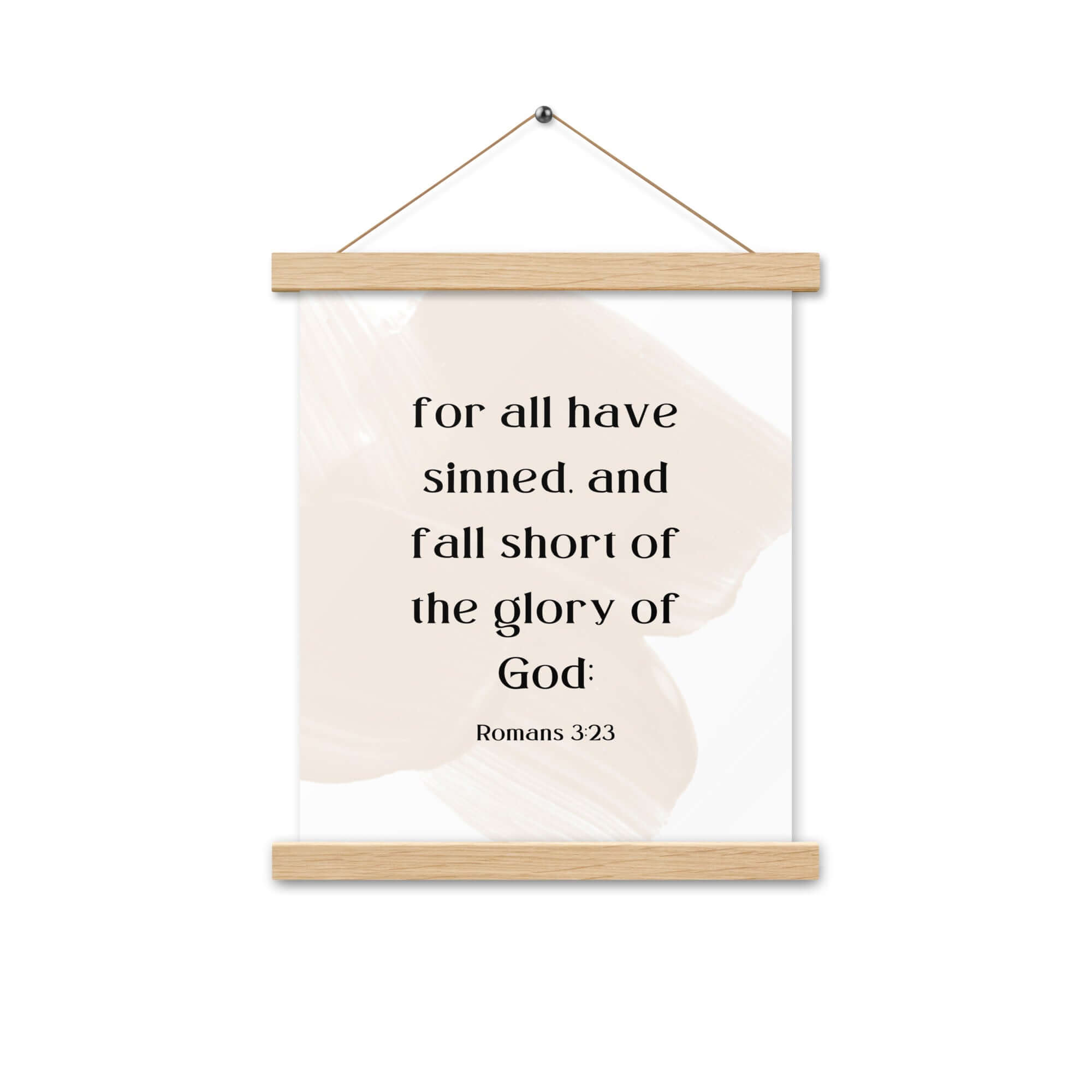 Romans 3:23 Bible Verse, fall short Enhanced Matte Paper Poster With Hanger Wall Art
