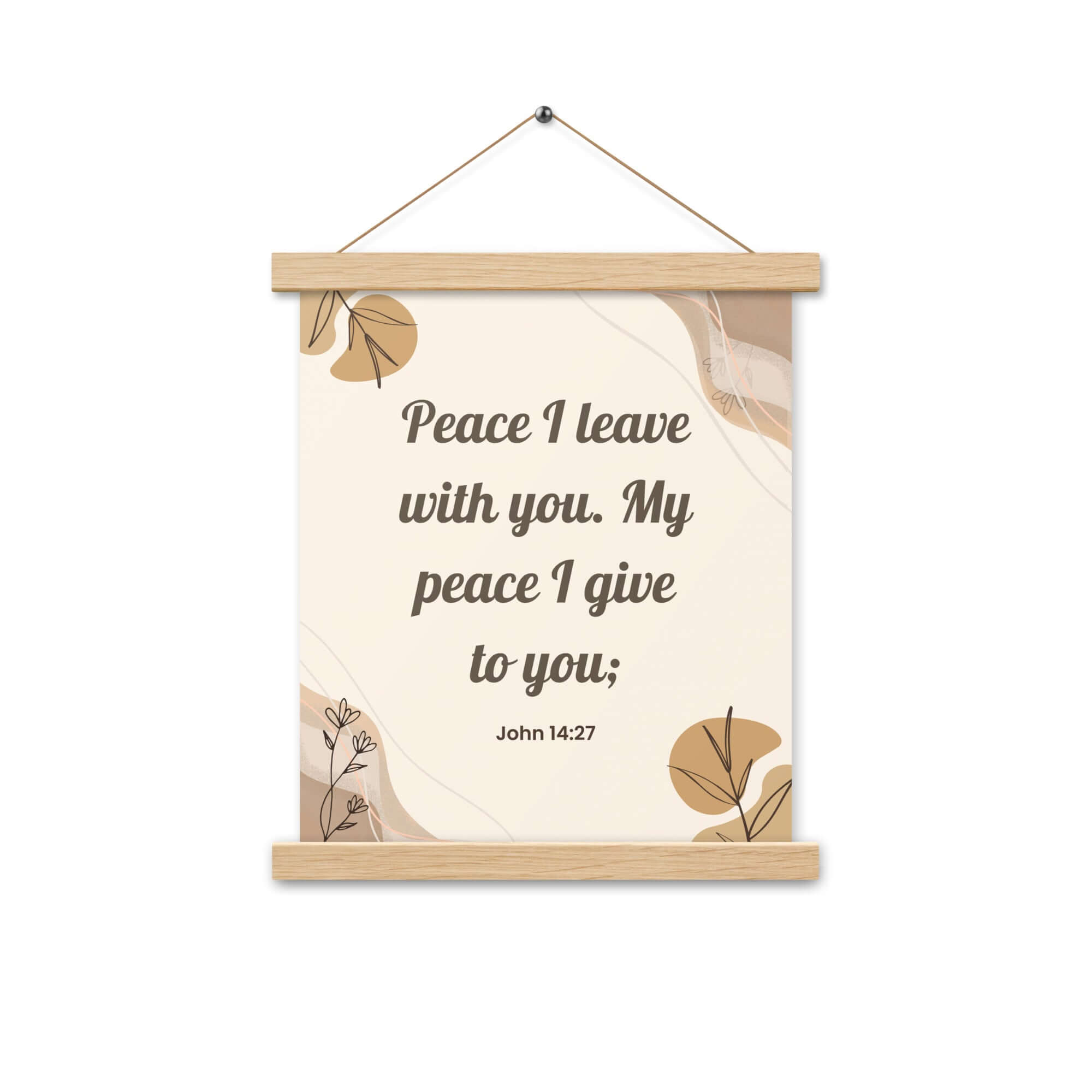 John 14:27 Bible Verse, Peace I Enhanced Matte Paper Poster With Hanger Wall Art