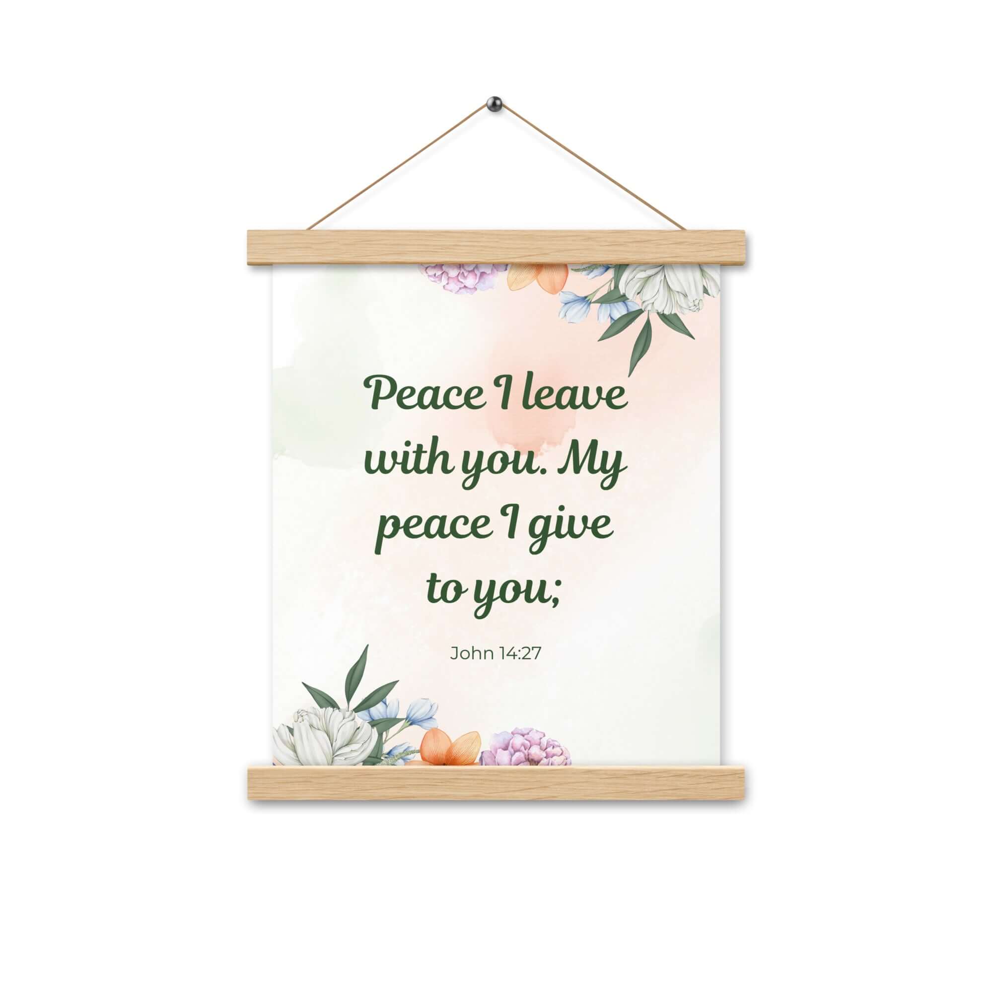 John 14:27 Bible Verse, with you Enhanced Matte Paper Poster With Hanger Wall Art
