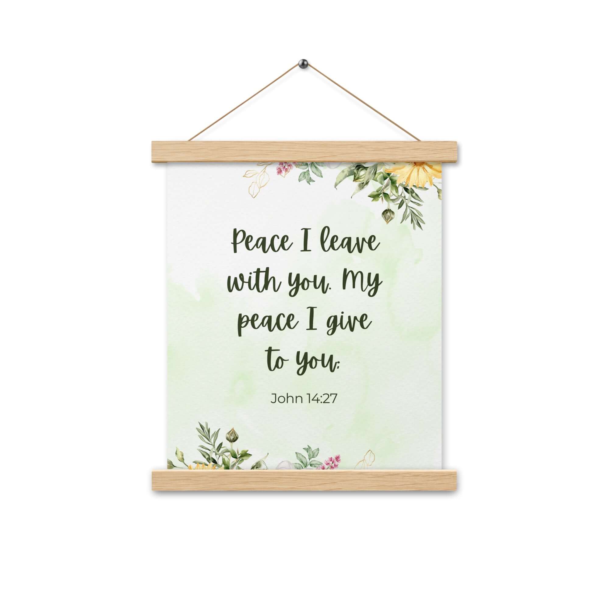 John 14:27 Bible Verse, My peace Enhanced Matte Paper Poster With Hanger Wall Art