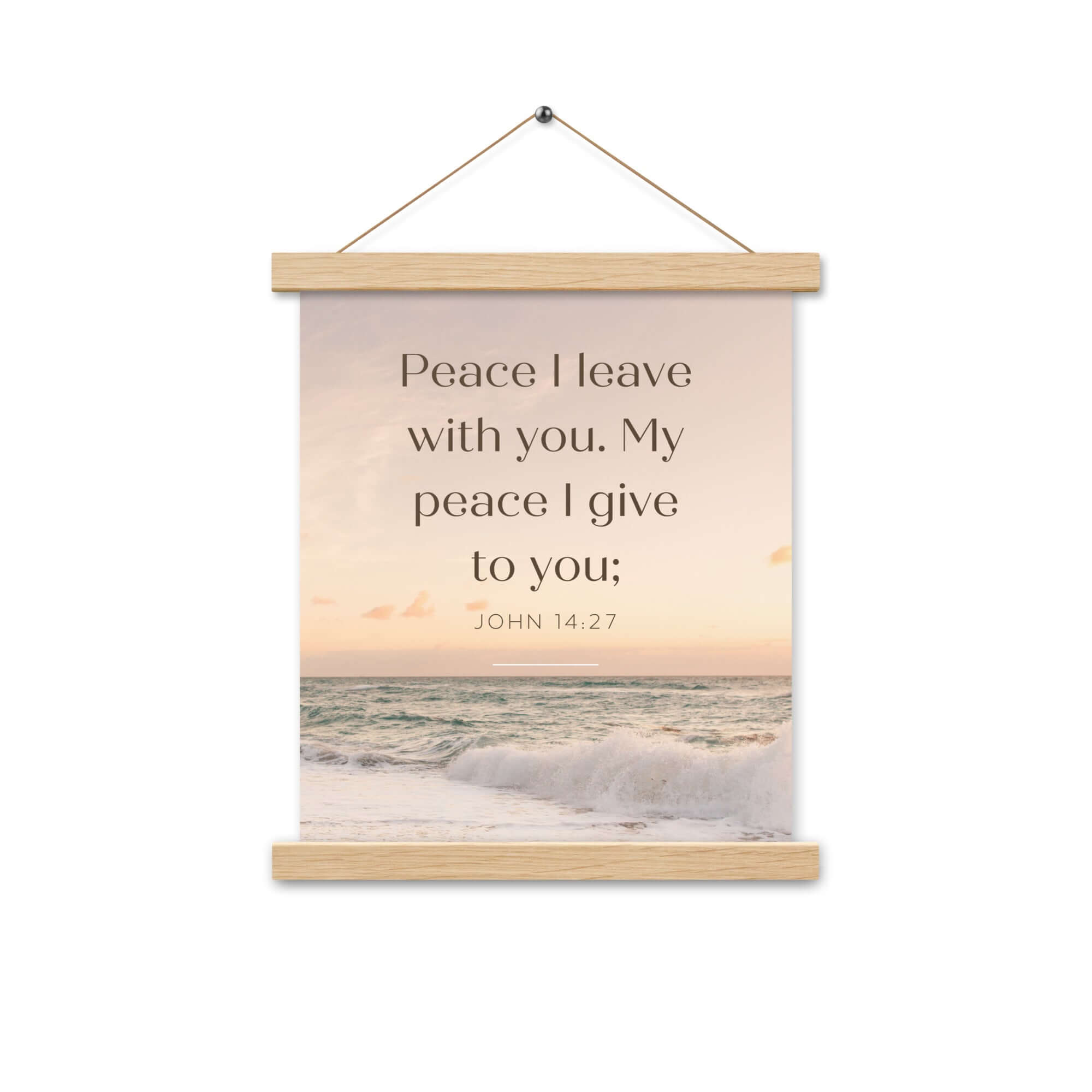 John 14:27 Bible Verse, not as the Enhanced Matte Paper Poster With Hanger Wall Art