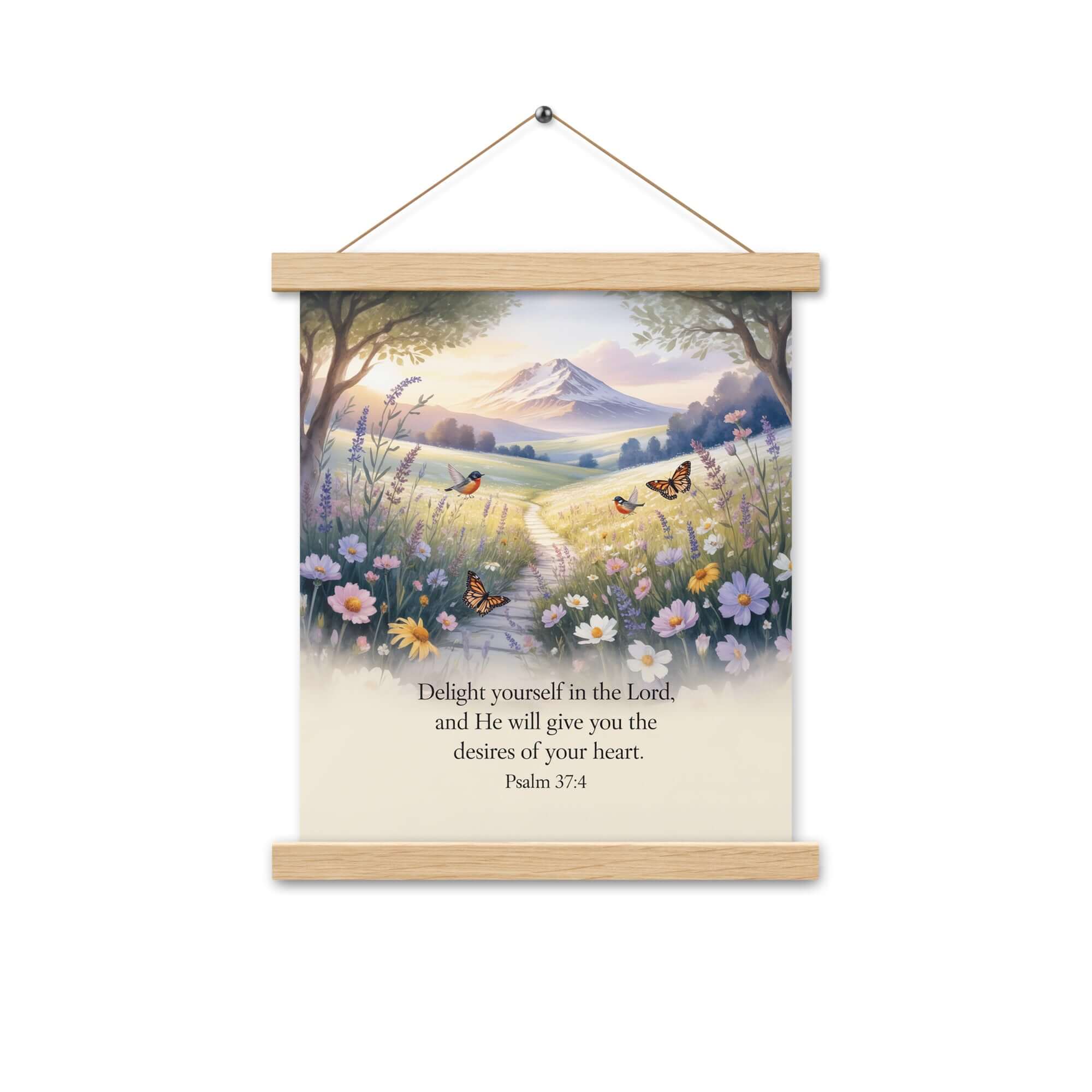 Psalm 37:4 Bible Verse, Delight Enhanced Matte Paper Poster With Hanger