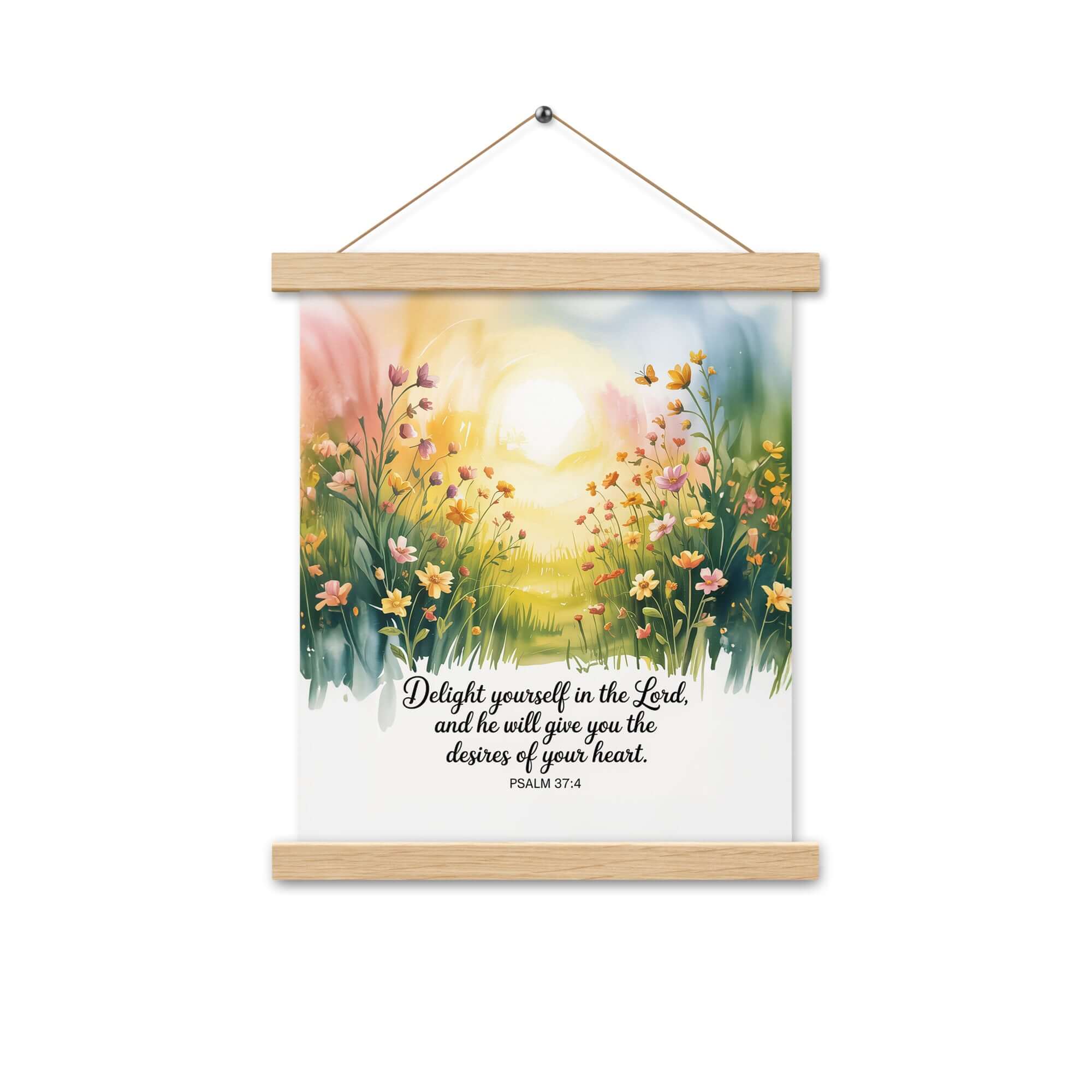 Psalm 37:4 Bible Verse, will give Enhanced Matte Paper Poster With Hanger