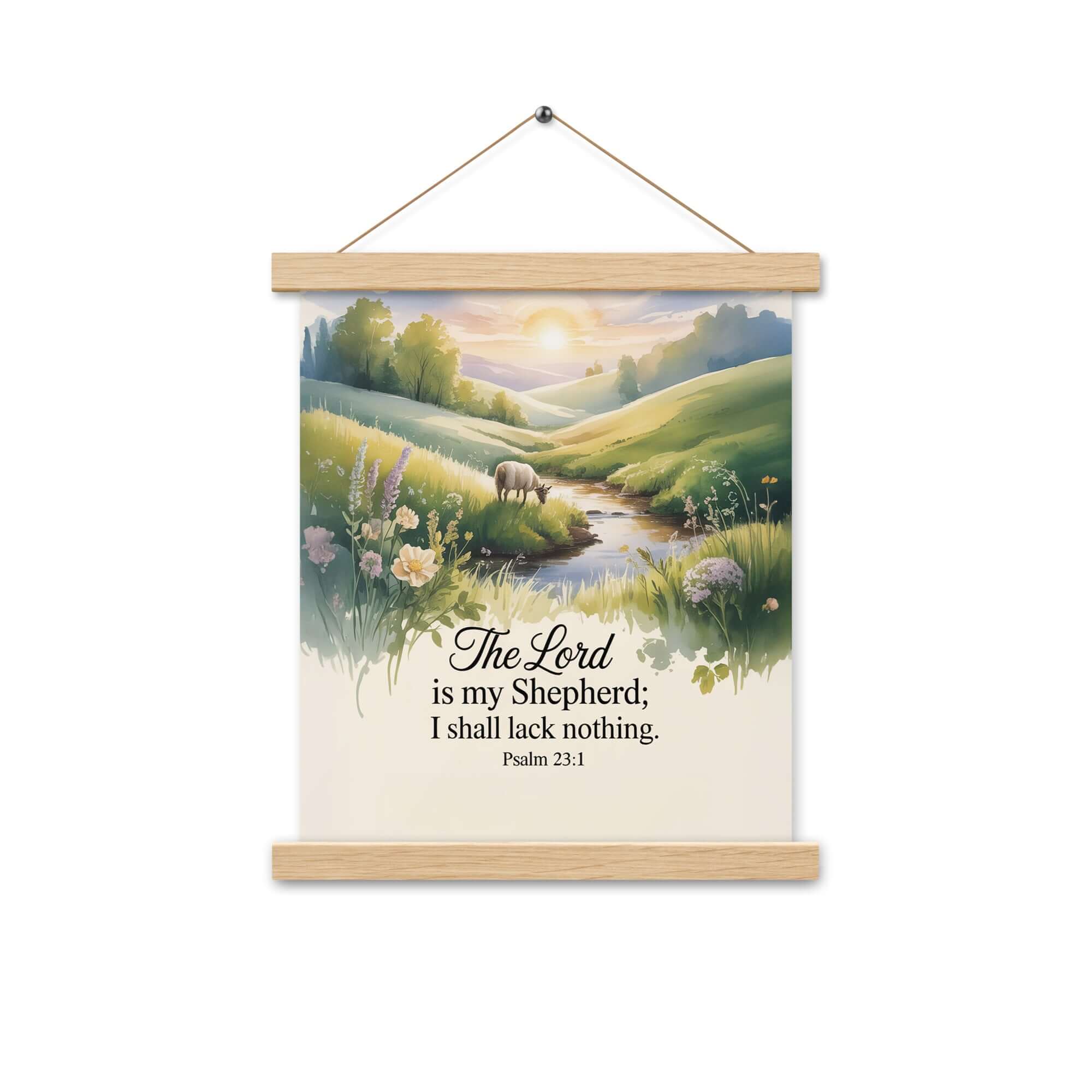 Psalm 23:1 Bible Verse, Lord Enhanced Matte Paper Poster With Hanger