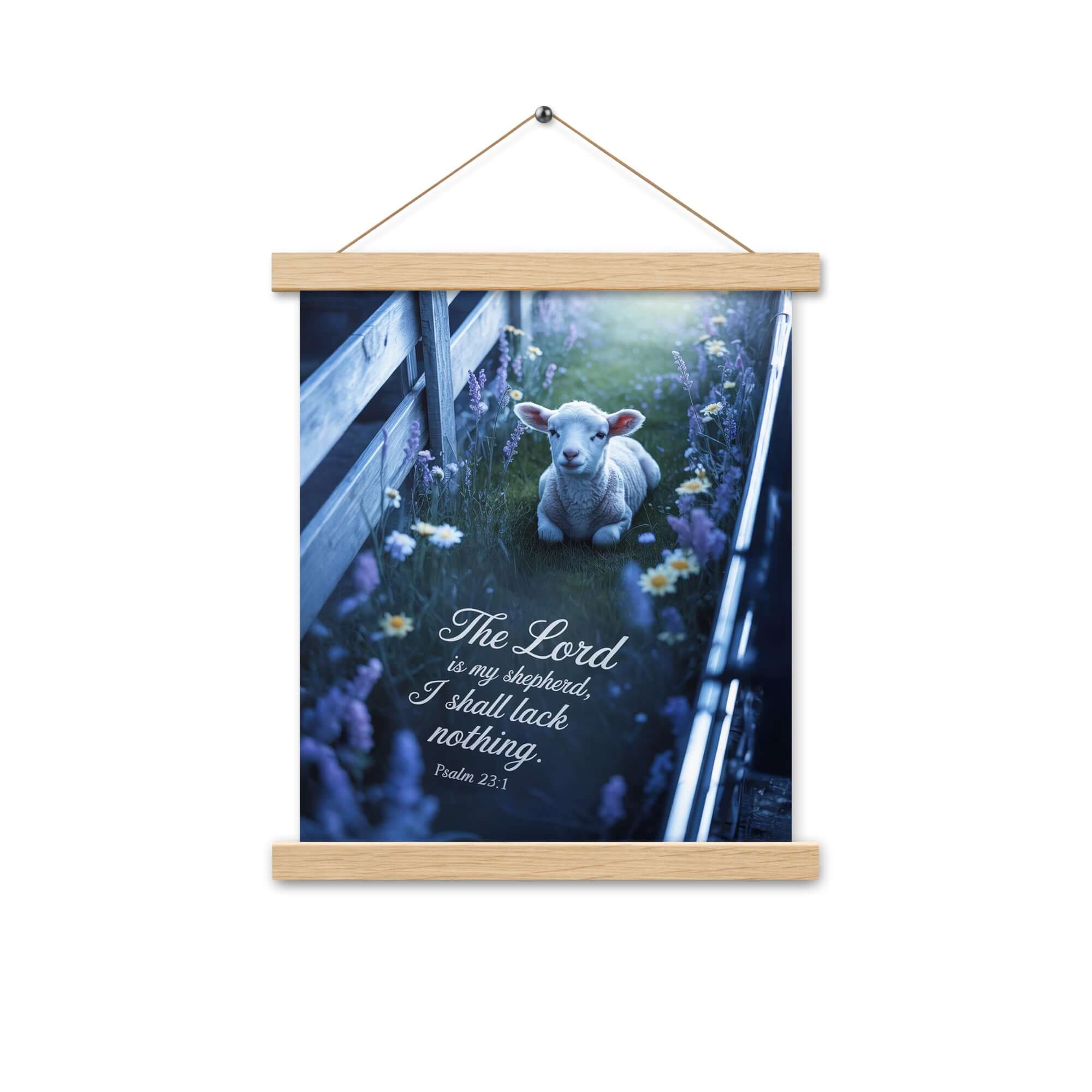 Psalm 23:1 Bible Verse, Shepherd Enhanced Matte Paper Poster With Hanger