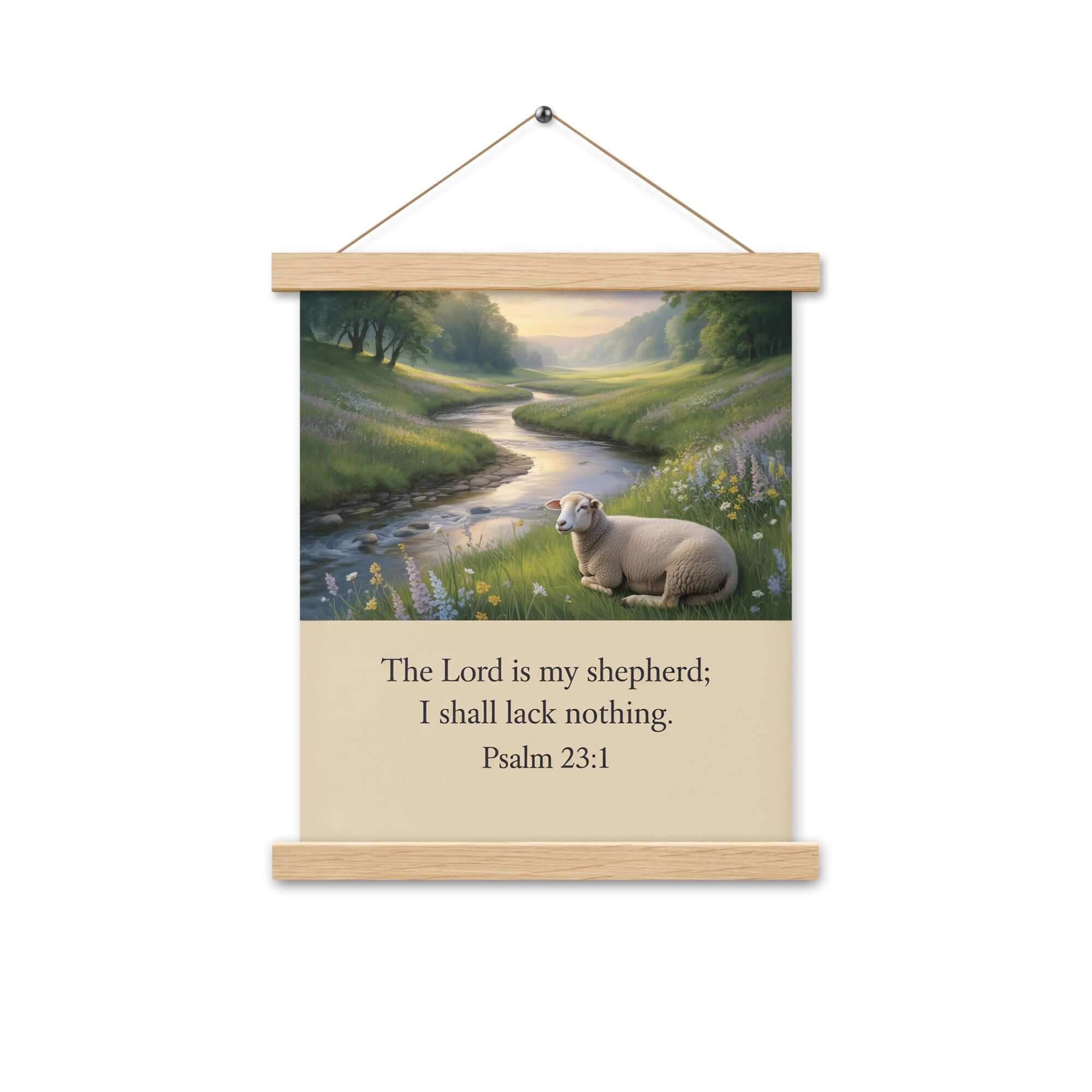 Psalm 23:1 Bible Verse, I shall Enhanced Matte Paper Poster With Hanger