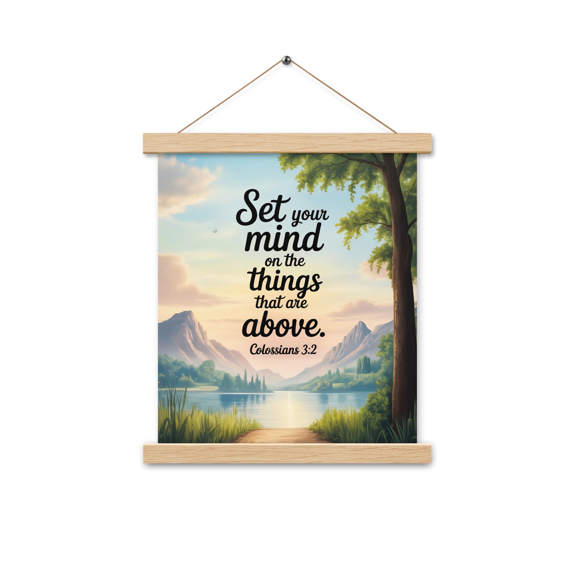 Colossians 3:2 Bible Verse Set Enhanced Matte Paper Poster With Hanger
